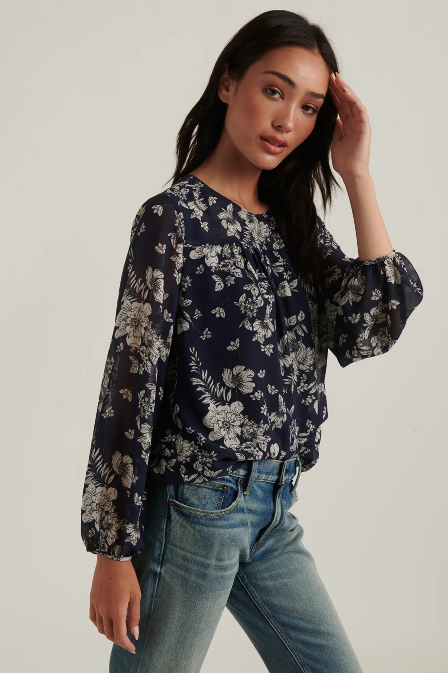 PRINTED FLORAL BLOUSE TOP, image 2
