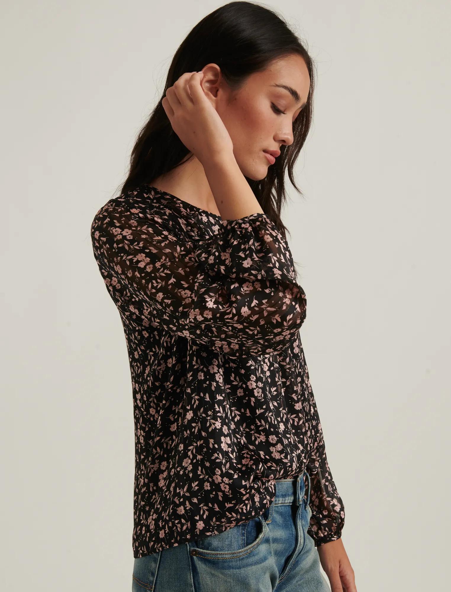 PRINTED FLORAL BLOUSE TOP, image 2