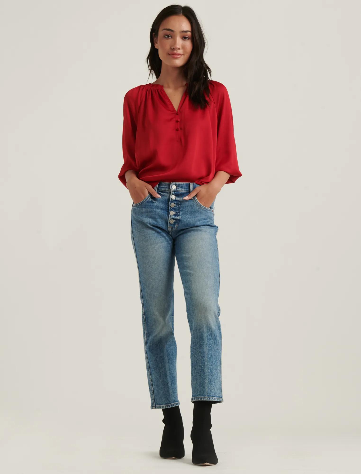 SATIN EMILY BLOUSE TOP, image 2