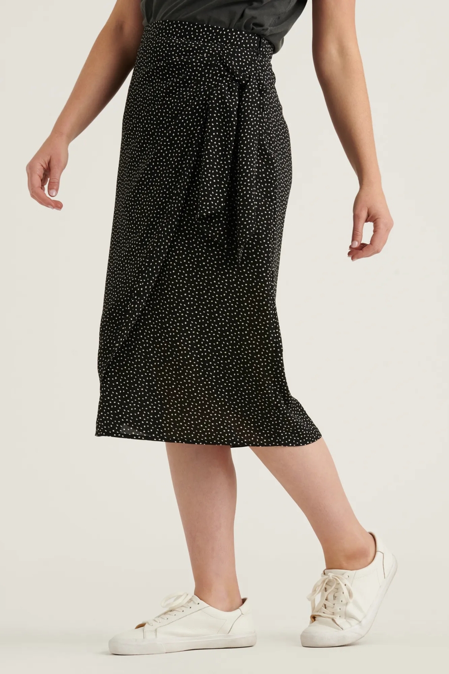 SIDE TIE MIDI SKIRT, image 2
