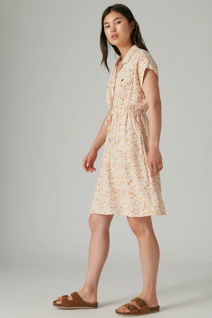 PRINTED SHORT SLEEVE SHIRT DRESS, image 3