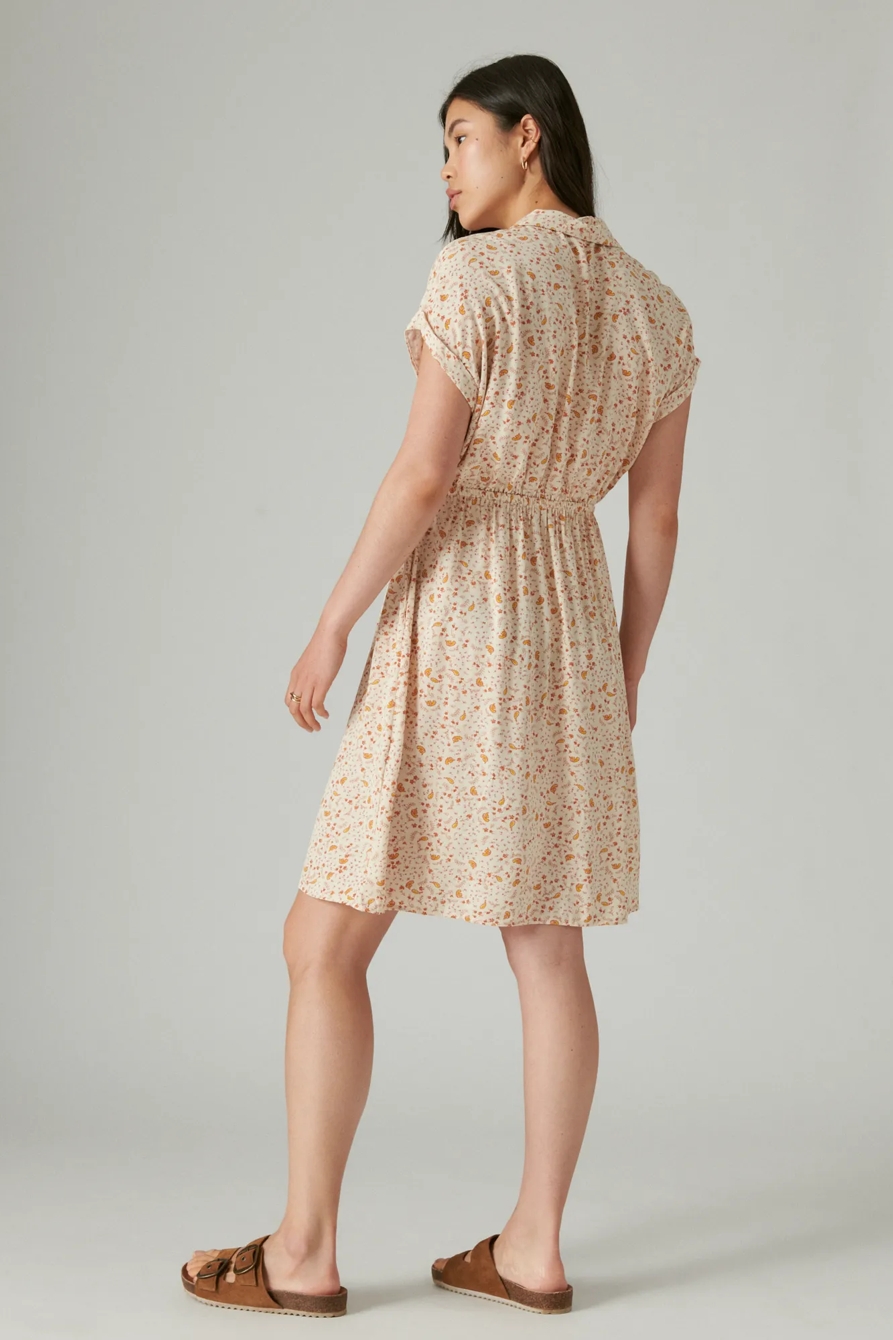 PRINTED SHORT SLEEVE SHIRT DRESS, image 4