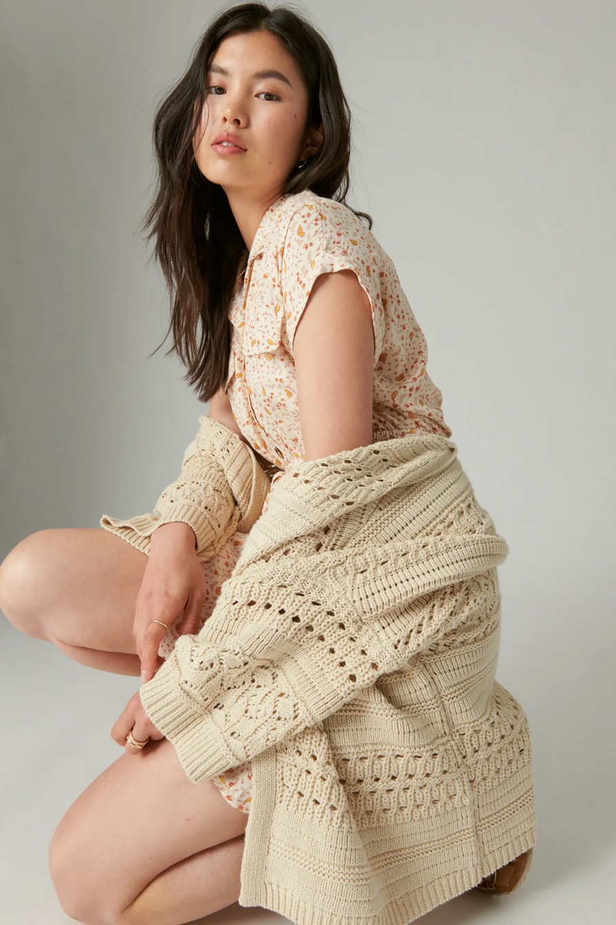 PRINTED SHORT SLEEVE SHIRT DRESS, image 5