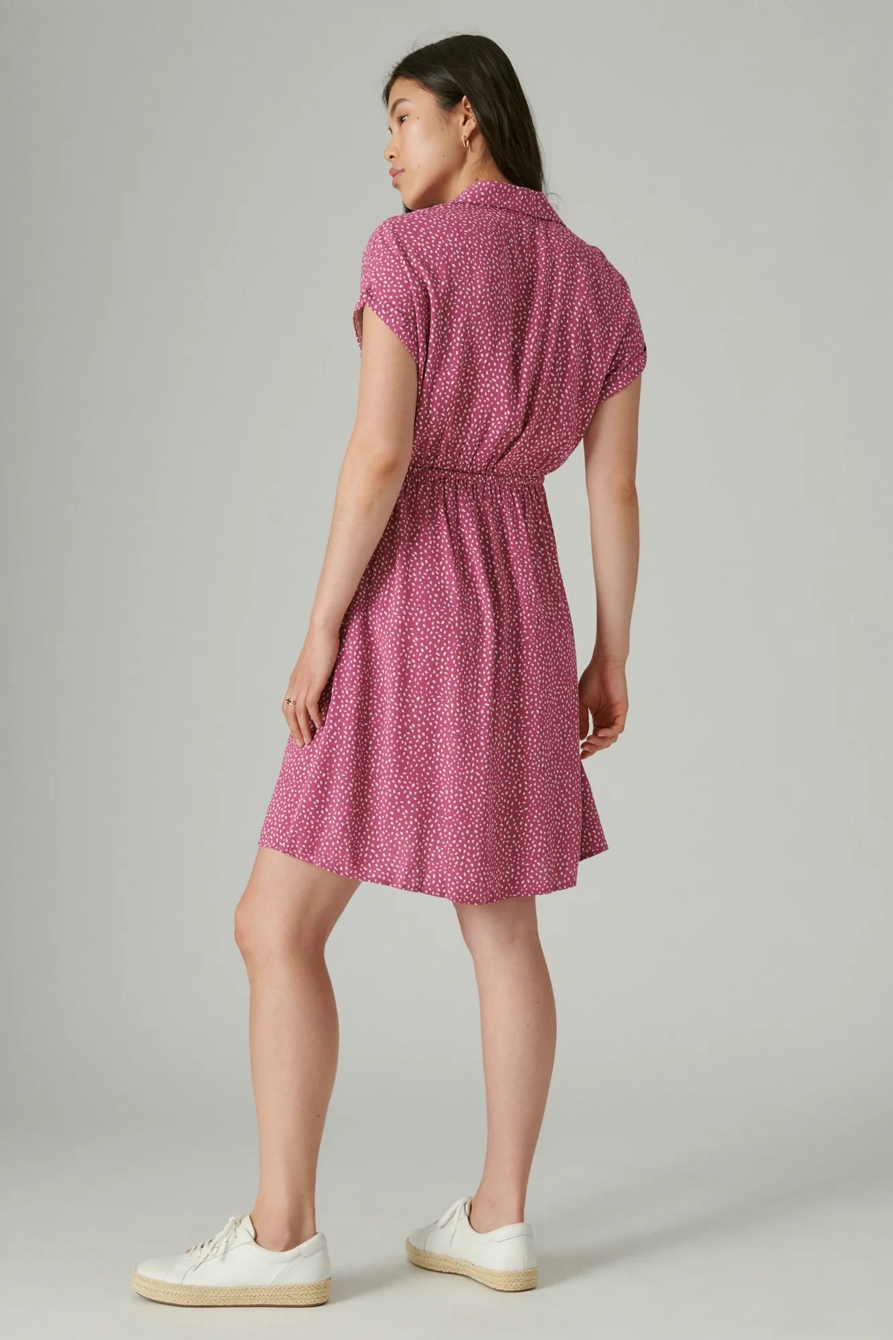 PRINTED SHORT SLEEVE SHIRT DRESS, image 4