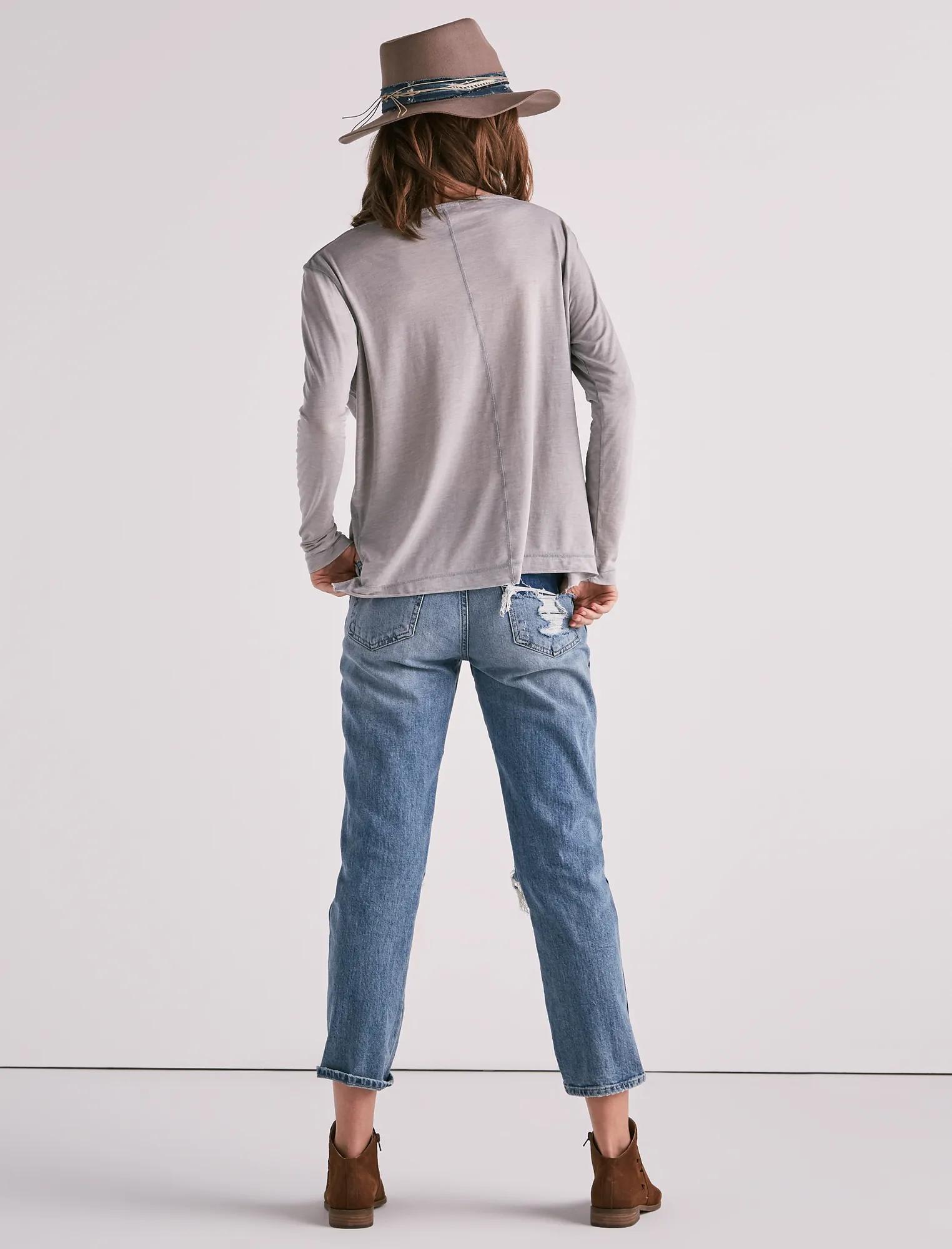 SOLID LONG SLEEVE TEE, image 3