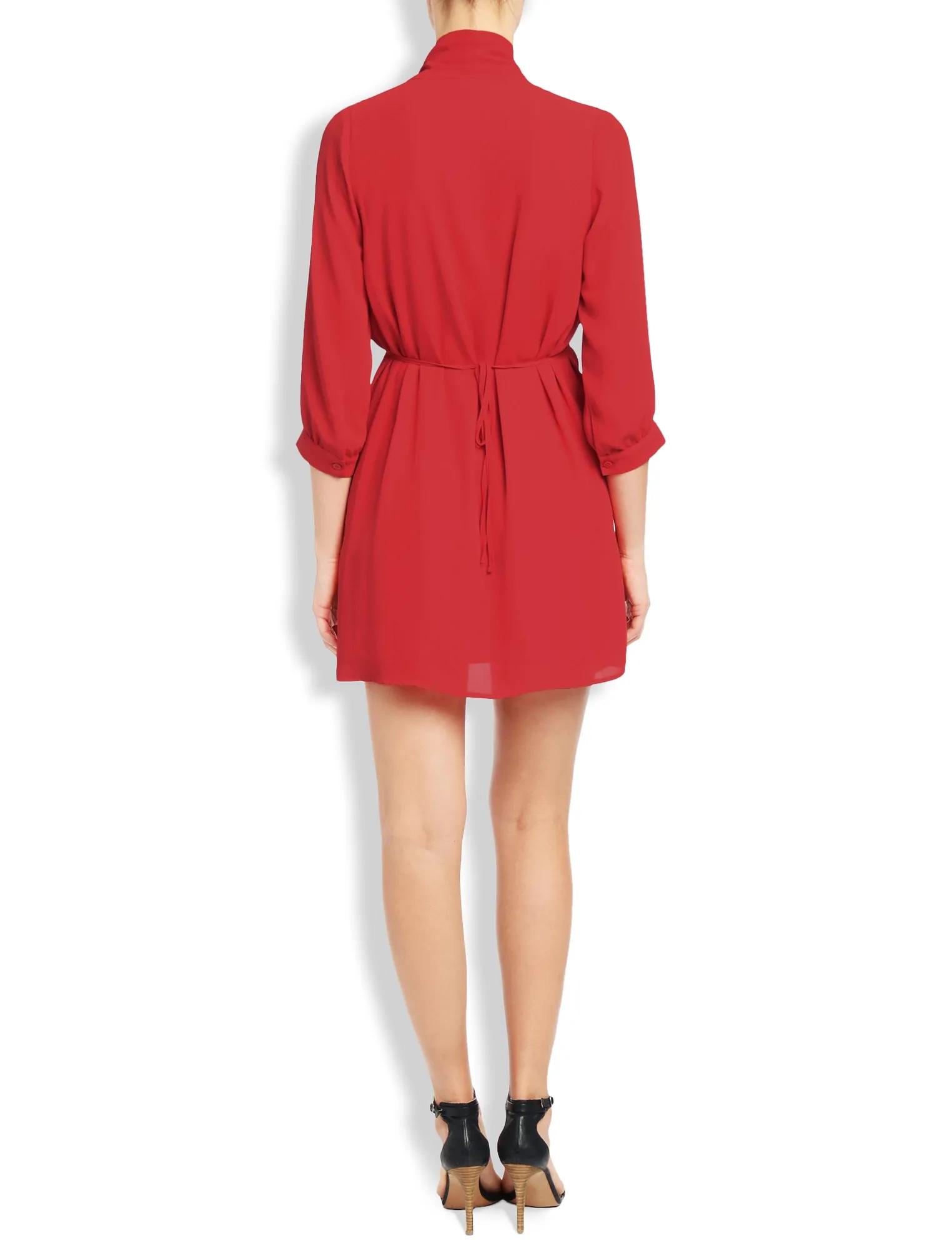 RED WRAP DRESS, image 2