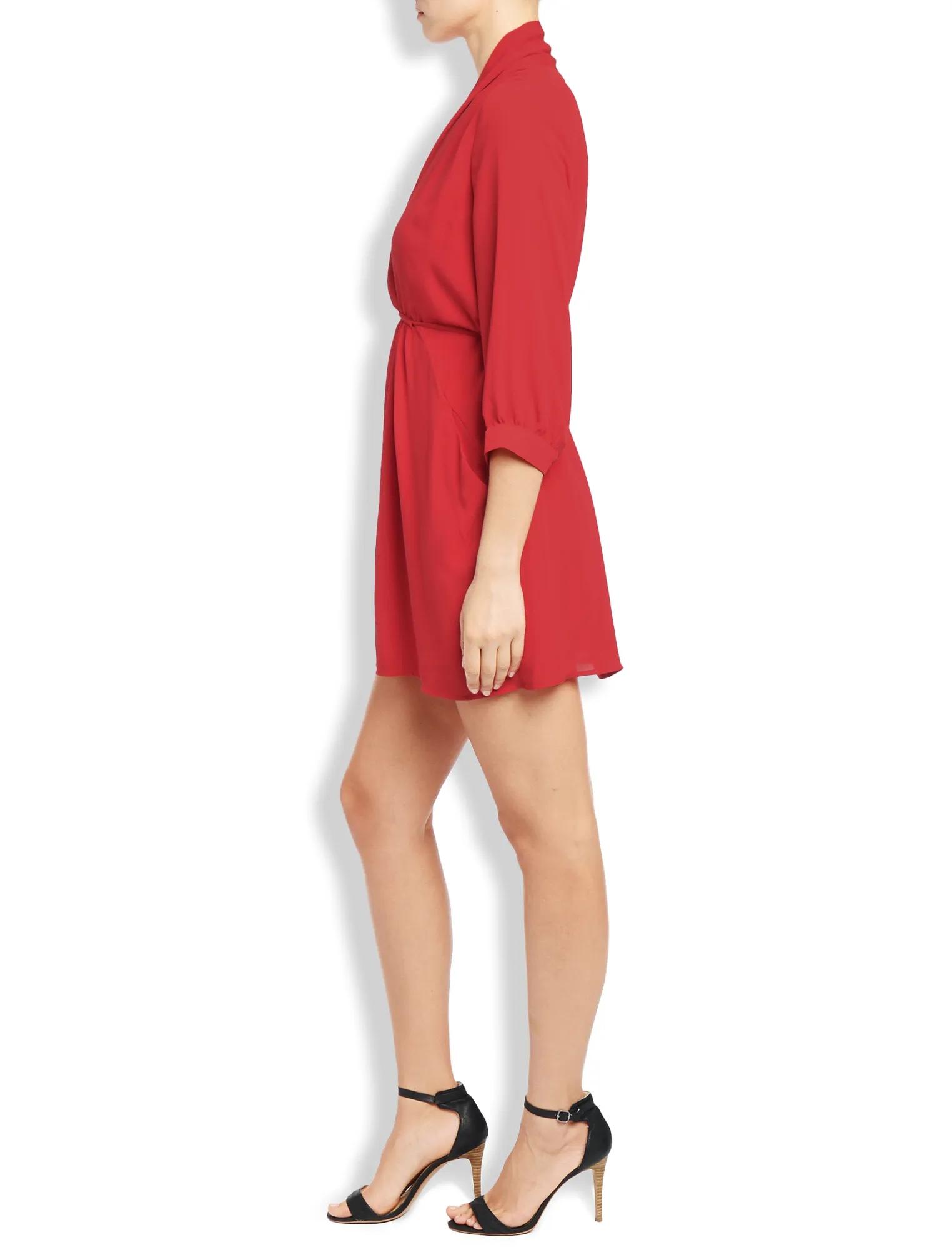 RED WRAP DRESS, image 3