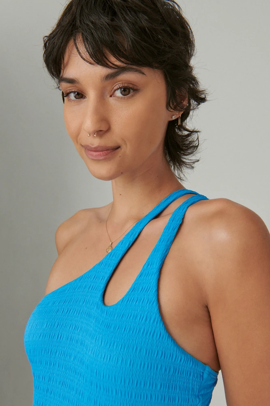 SEERSUCKER ASYMMETRICAL ONE PIECE, image 3