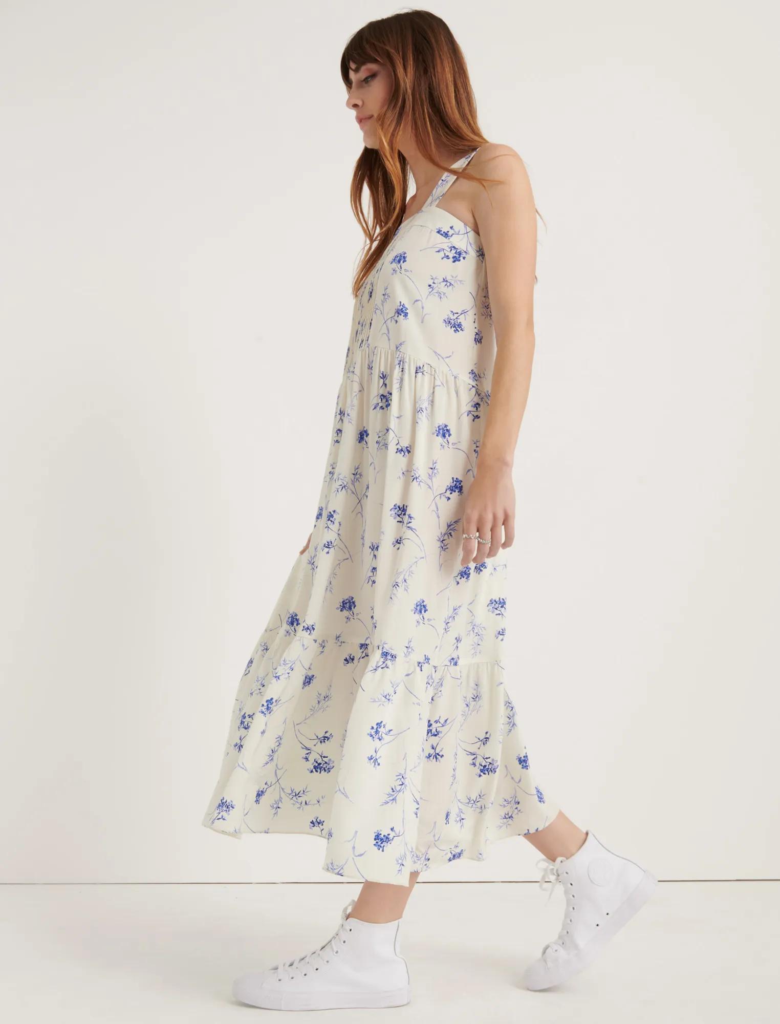 POMEGRANATE CREPE FLORAL DRESS, image 2