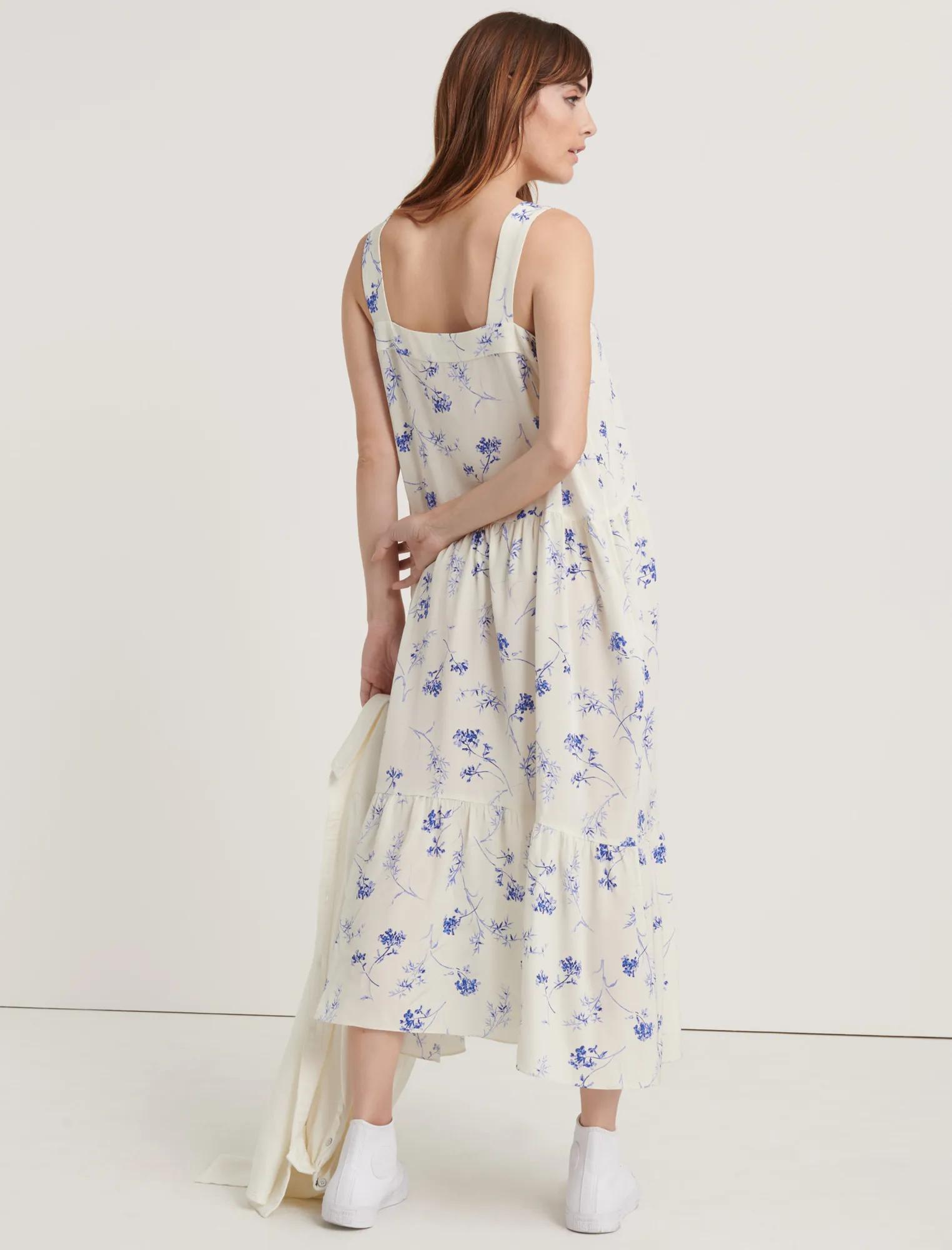 POMEGRANATE CREPE FLORAL DRESS, image 3