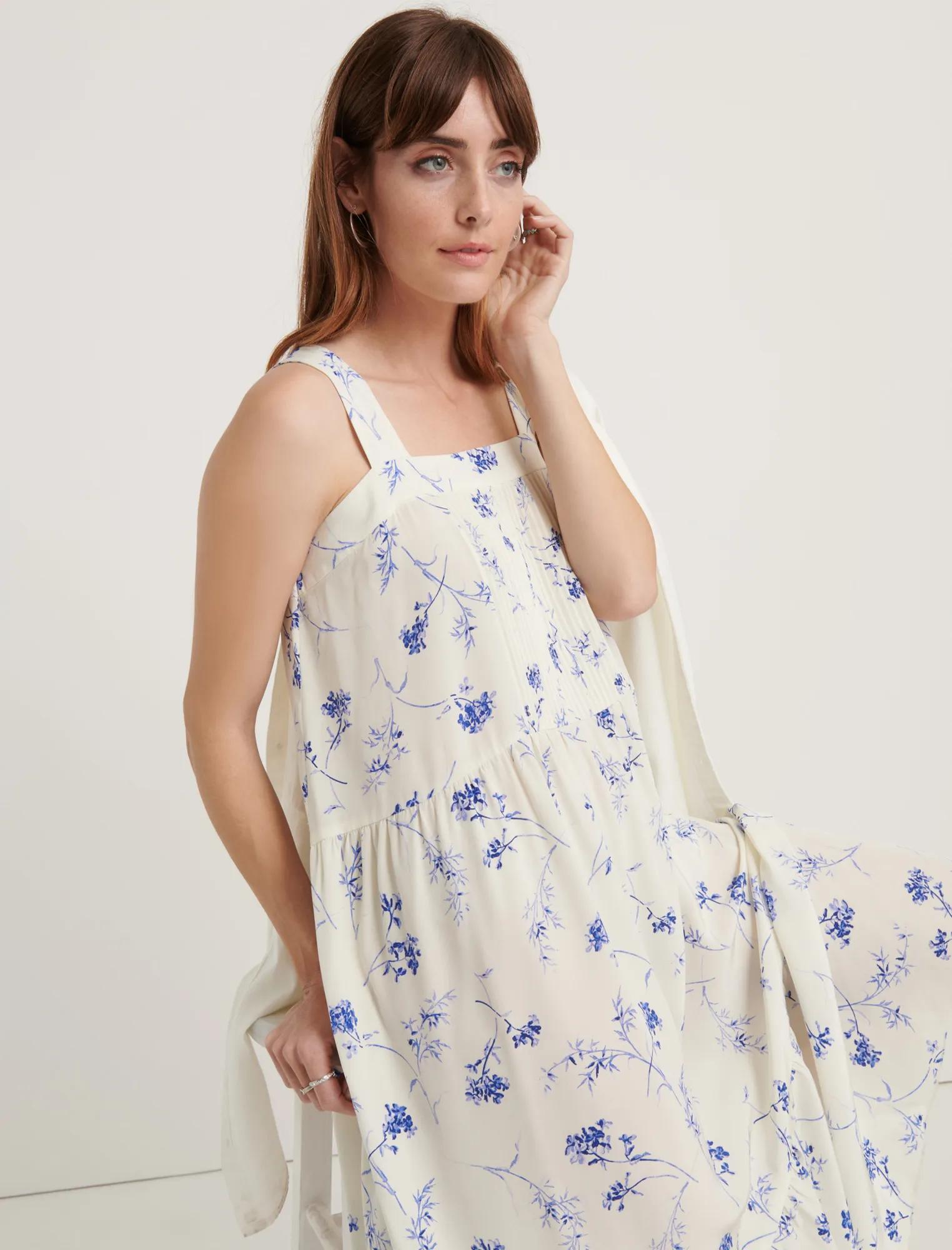 POMEGRANATE CREPE FLORAL DRESS, image 4
