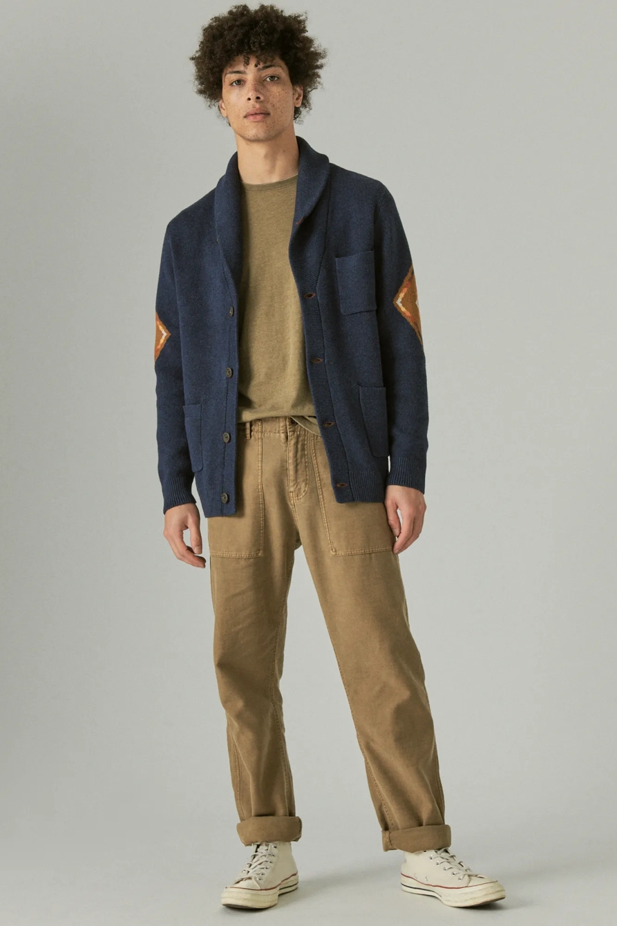 PENDLETON COTTON JACQUARD SHAWL SWEATER, image 2