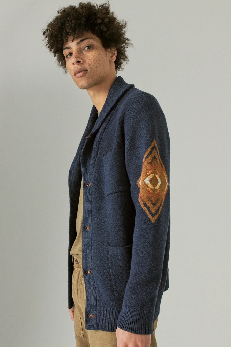 PENDLETON COTTON JACQUARD SHAWL SWEATER, image 3