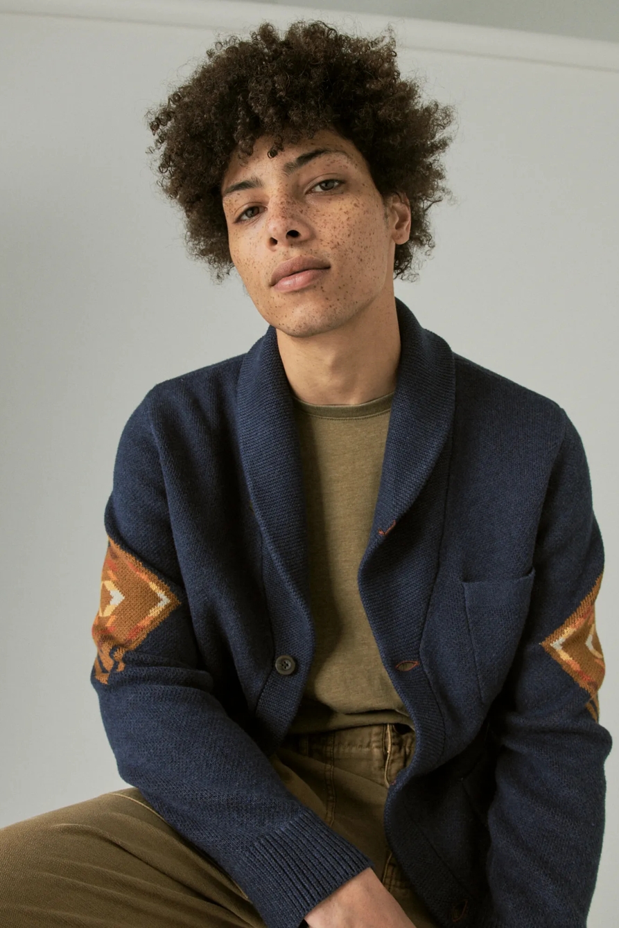 PENDLETON COTTON JACQUARD SHAWL SWEATER, image 6