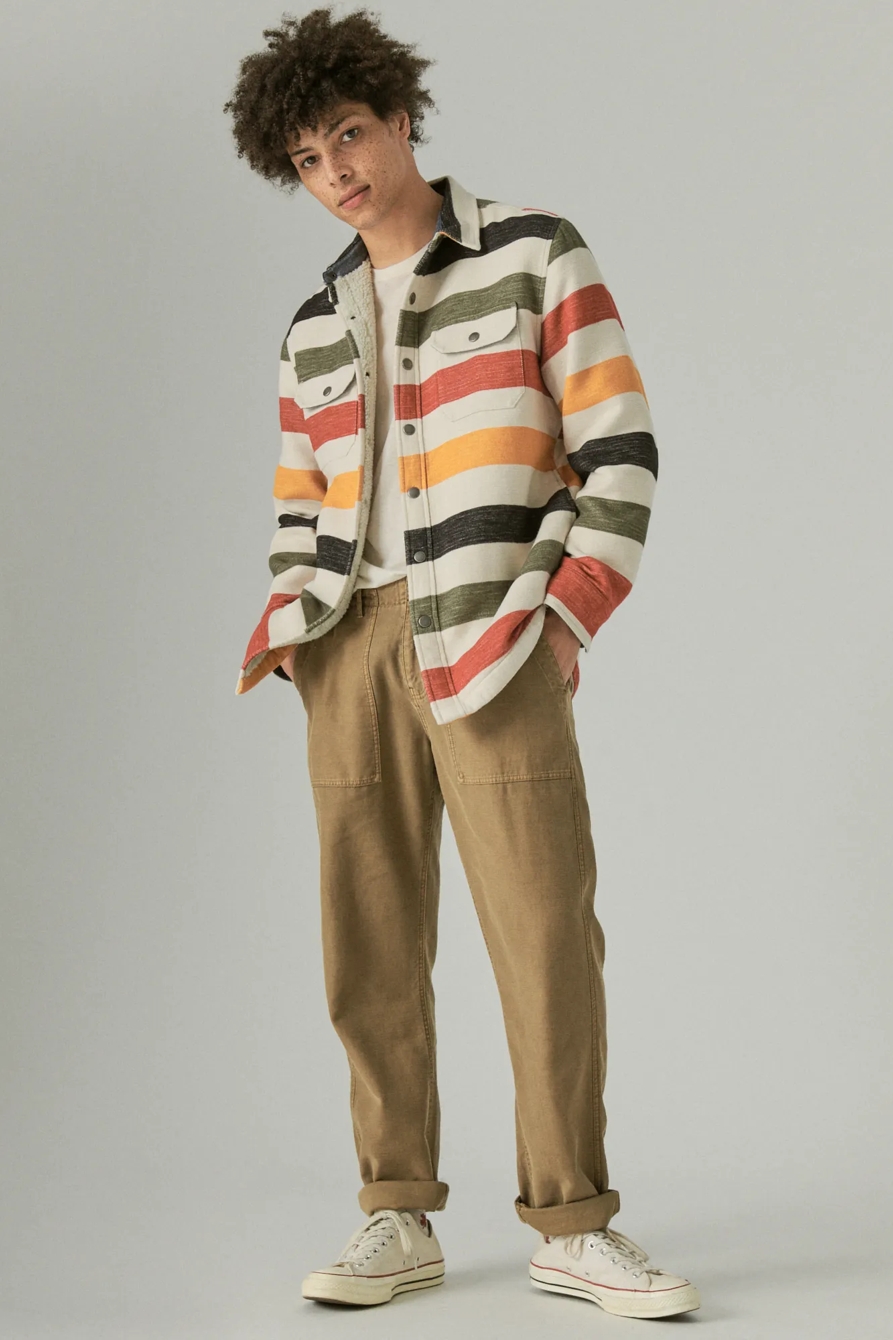 PENDLETON STRIPE COTTON FAUX SHEARLING-LINED SHIRT JACKET, image 2