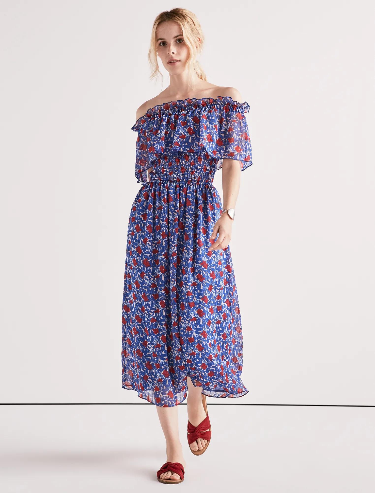 OFF SHOULDER FLORAL DRESS, image 1