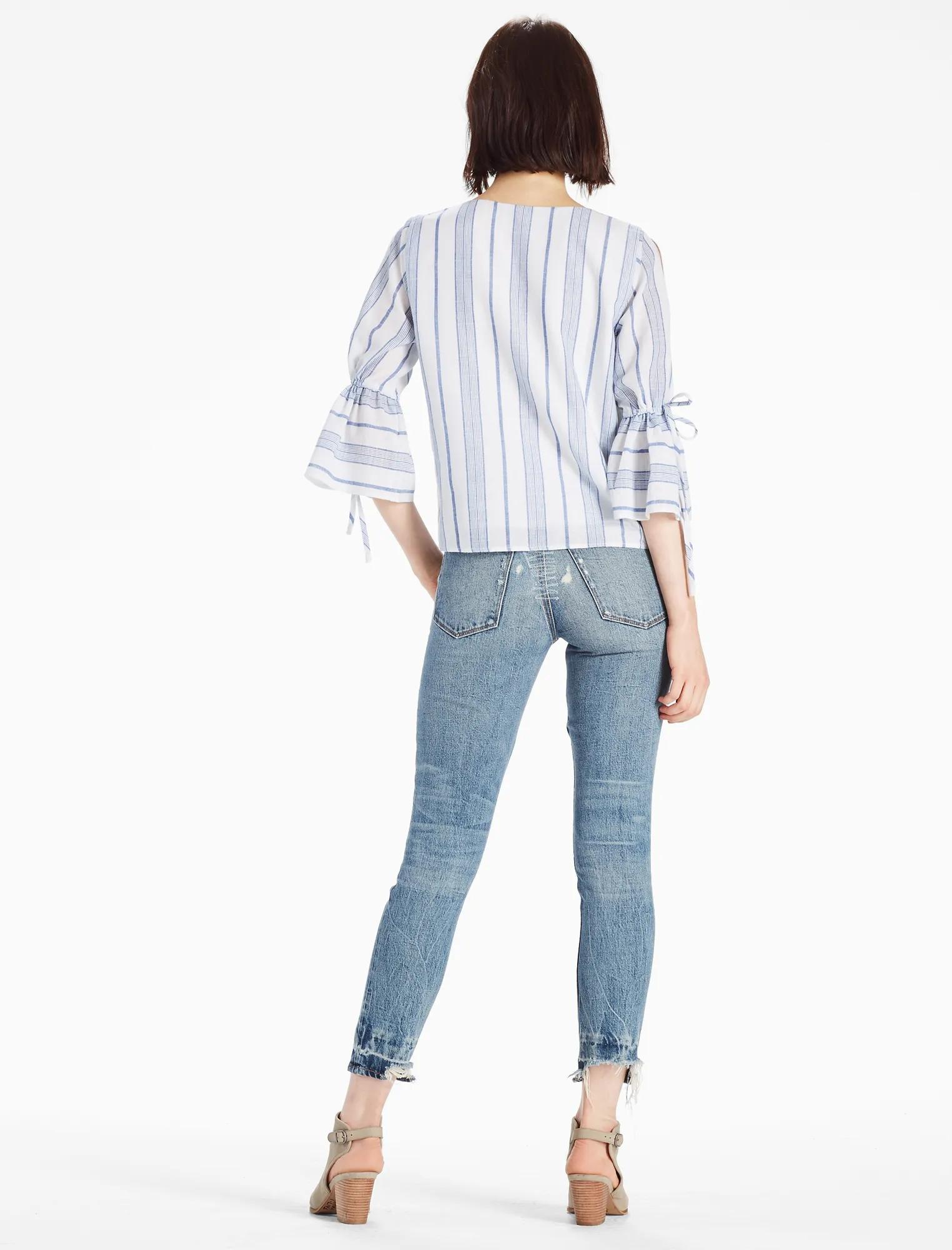STRIPE BELL SLEEVE TOP, image 3