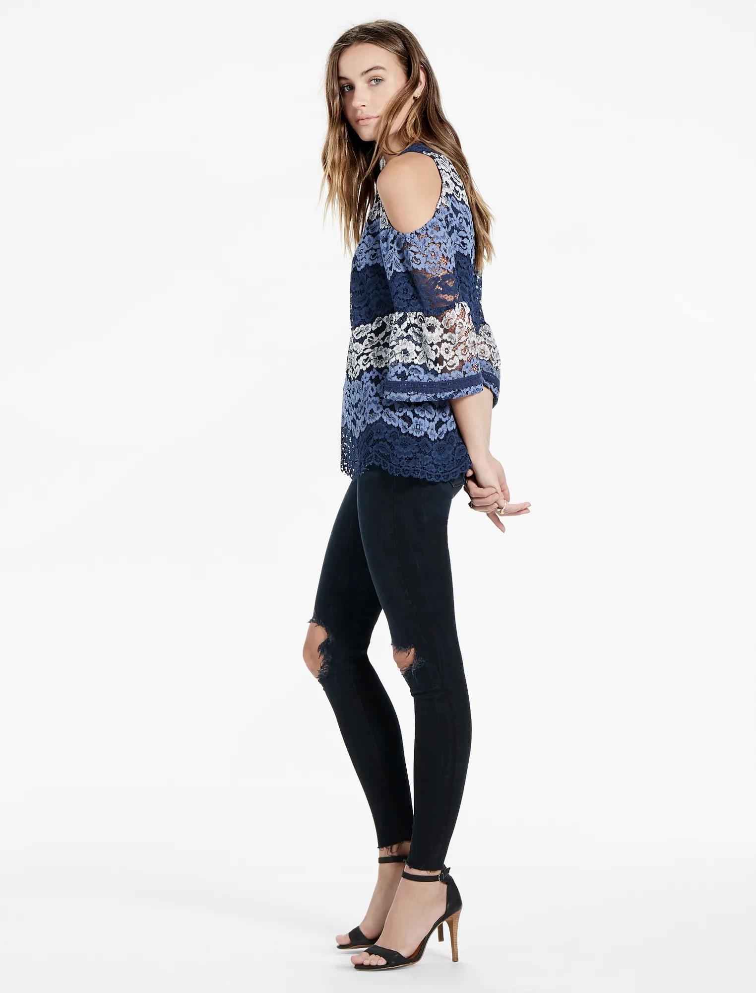 LACE COLD SHOULDER TOP, image 2