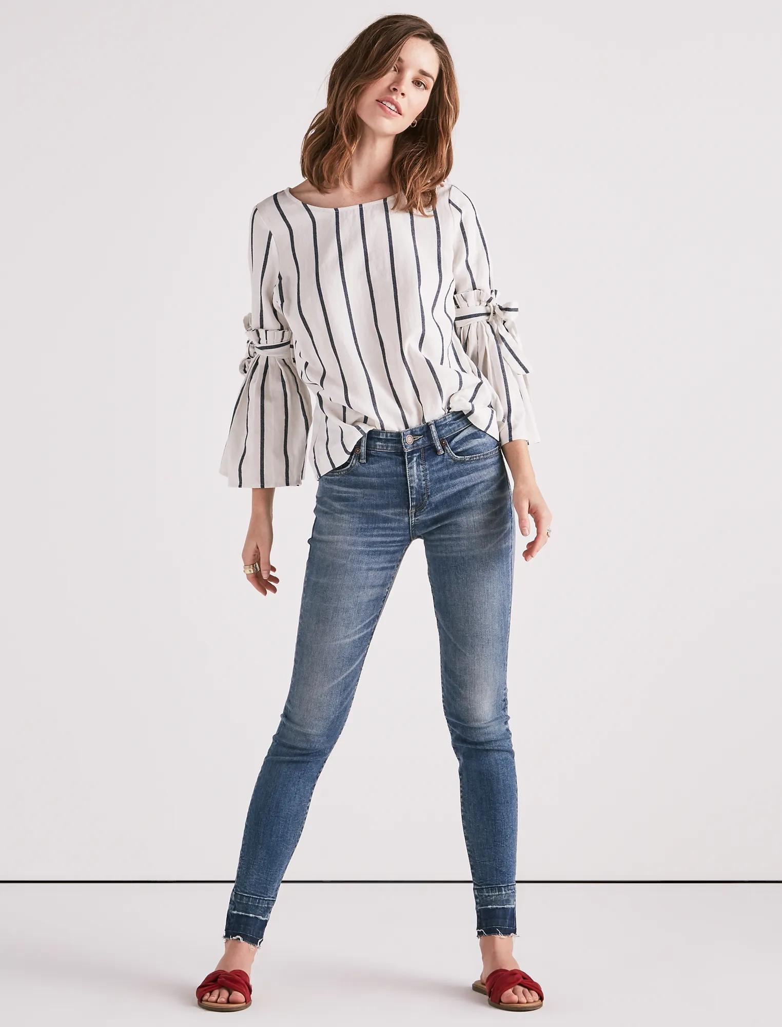 STRIPE BELL SLEEVE TOP, image 2