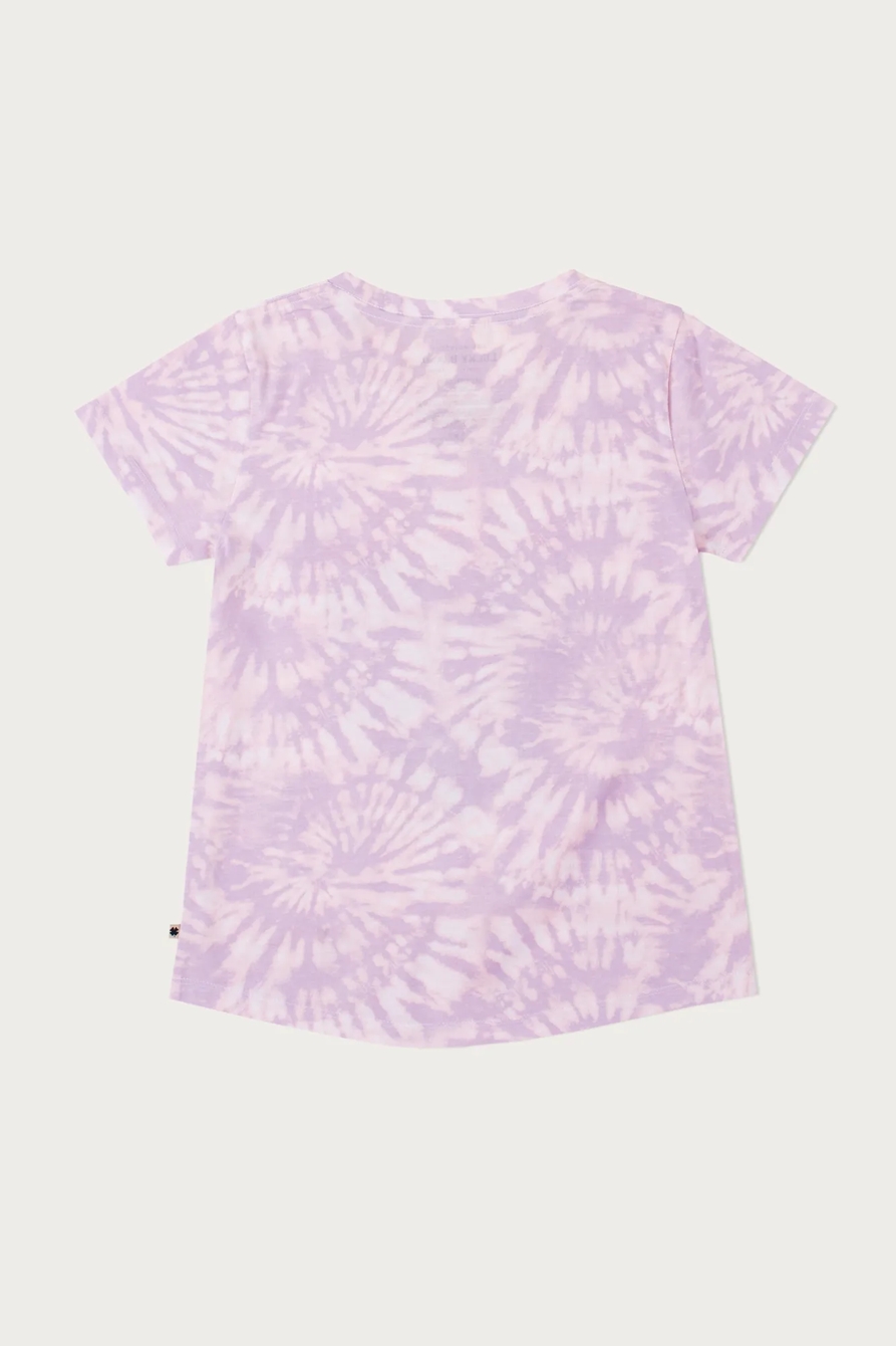 GIRLS FLOWER CHILD TIE DYE TEE, image 2