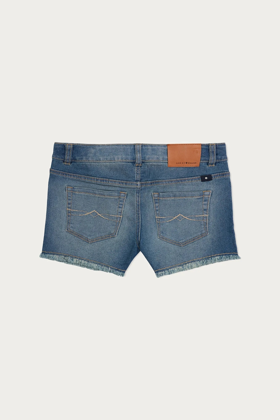 GIRLS HIGH WAIST BUTTON-FLY SHORT, image 2