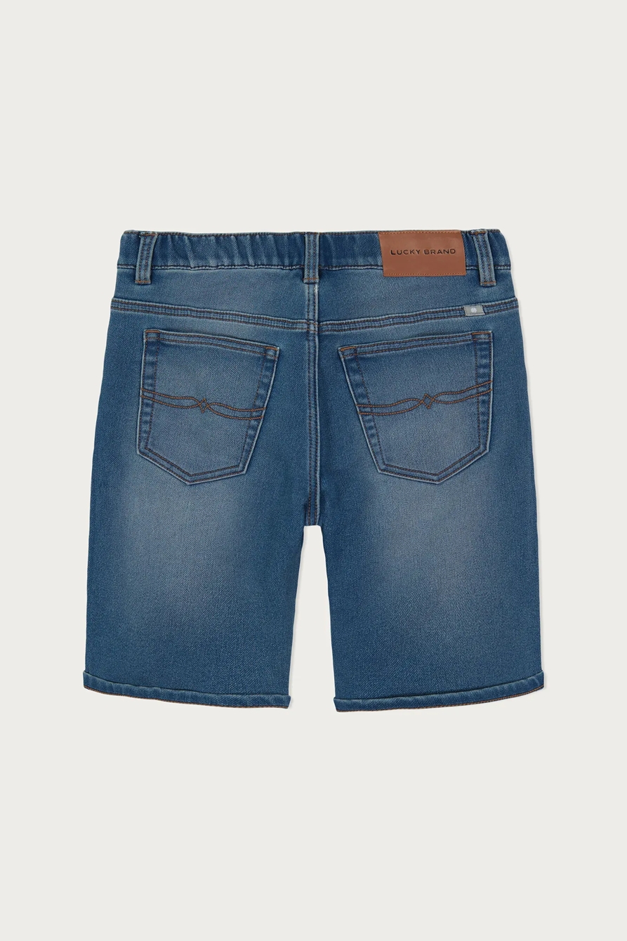 BOYS KNIT DENIM SHORTS, image 2