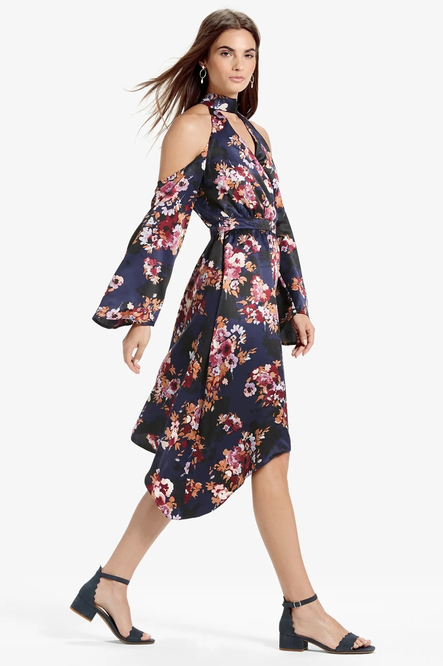 COLD SHOULDER FLORAL DRESS, image 2