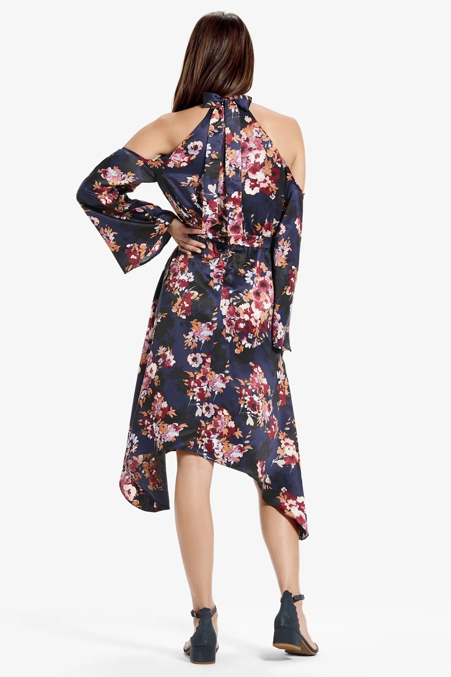 COLD SHOULDER FLORAL DRESS, image 3