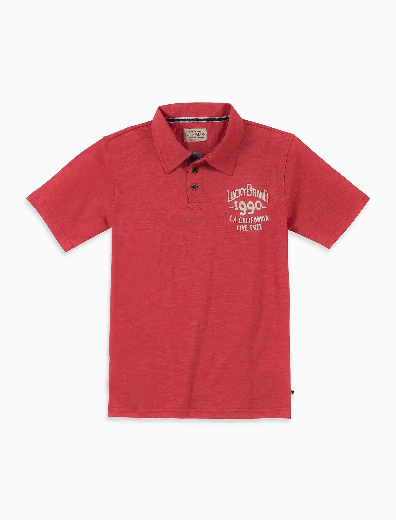 LITTLE BOYS 4/5-7 SS LOGO POLO, image 1