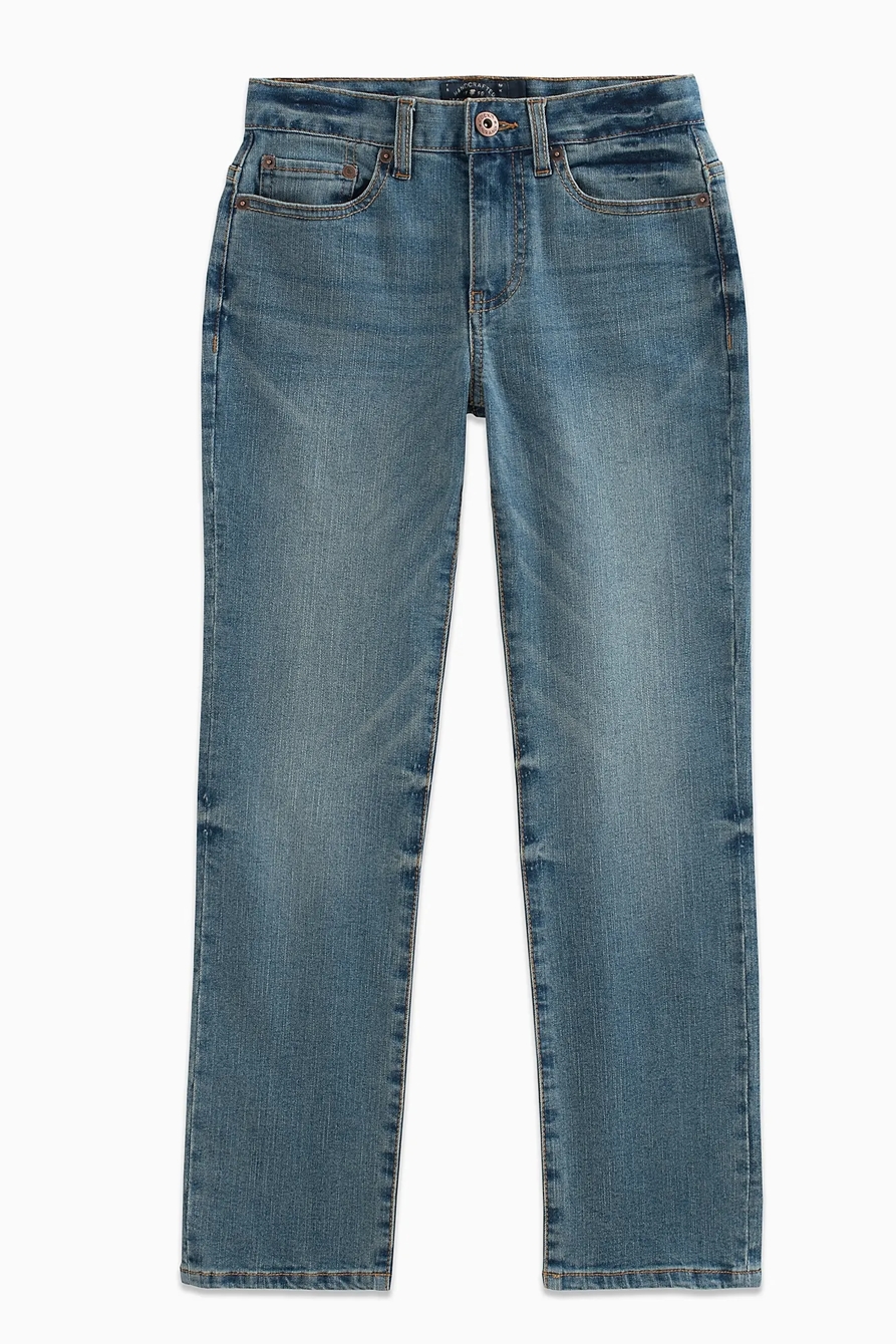 BOYS 8-20 5 POCKET DENIM PANT STRAIGHT JEANS, image 1