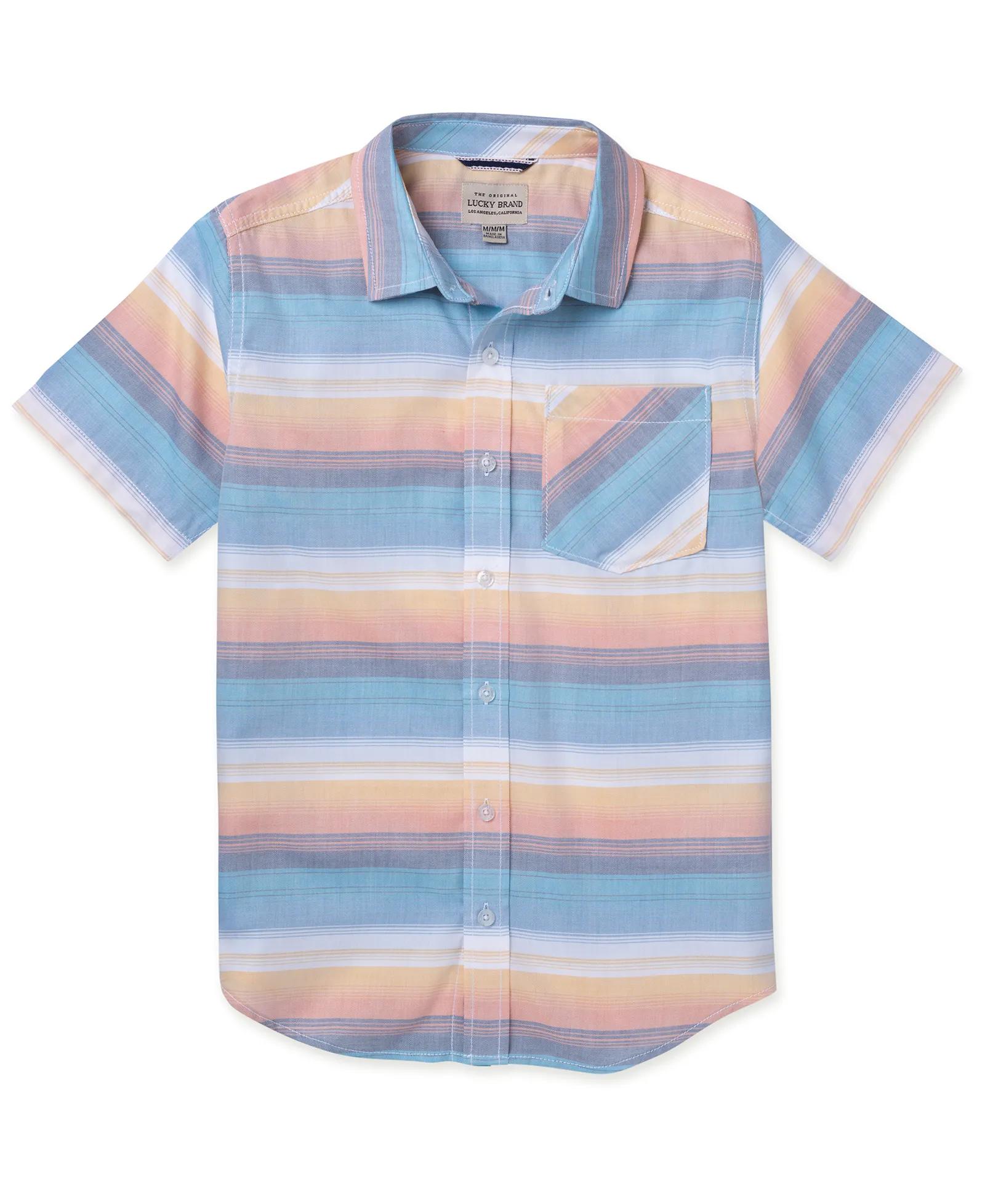 BOYS S-XL OMBRE STRIPE SHORTS, image 1