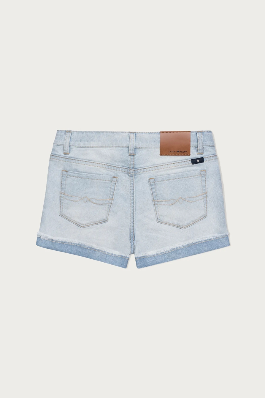 GIRLS RONNIE CUFFED DENIM SHORT, image 2