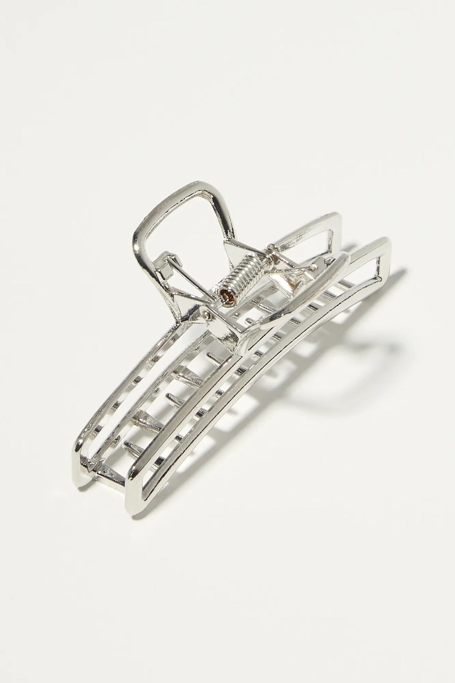 SILVER OPEN CLAW CLIP, image 2