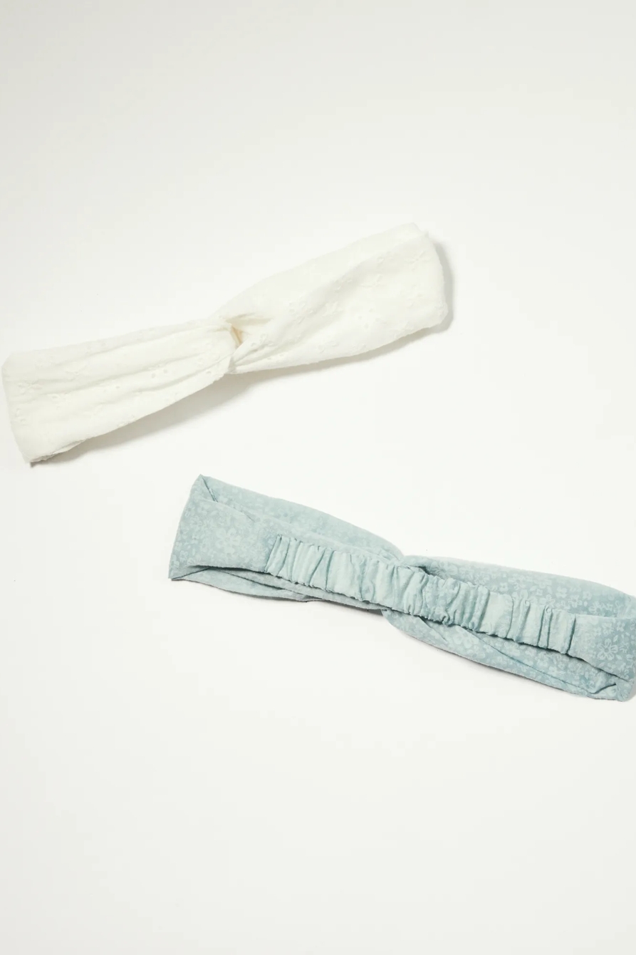 CREAM FLORAL SOFT HEADBAND 2 PK, image 2