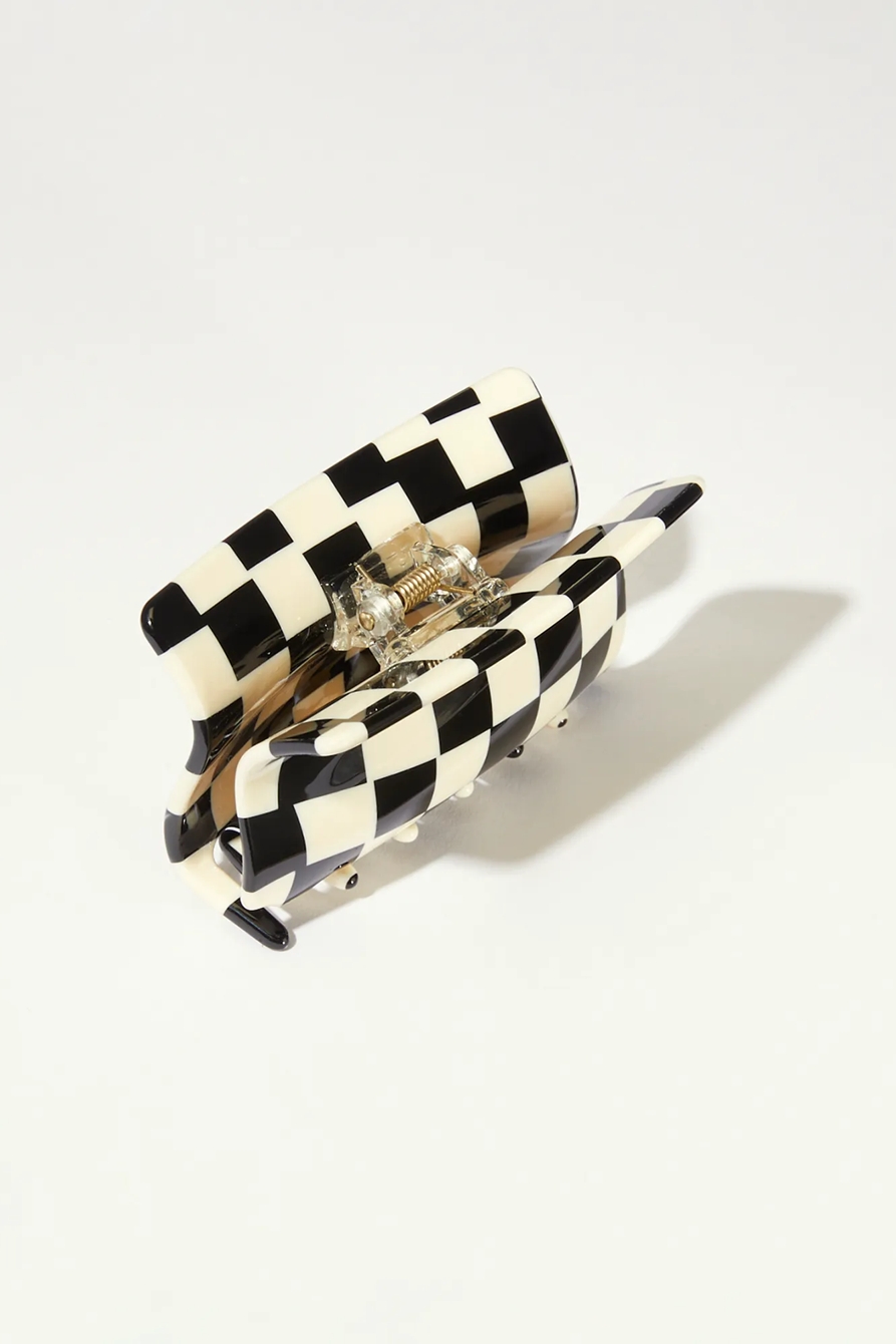 JUMBO CHECKERED CLAW CLIP, image 2
