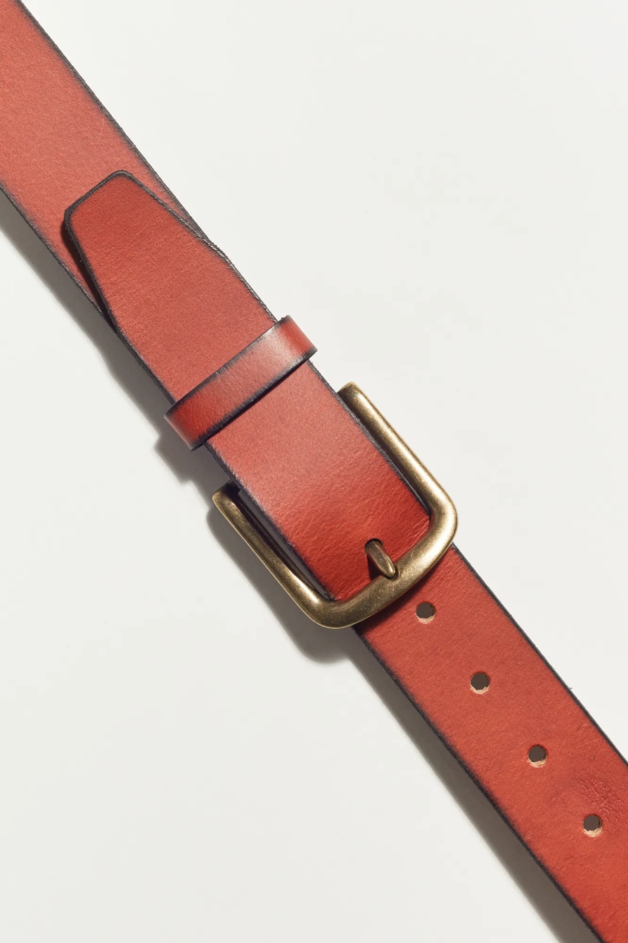 MEN'S BURNISHED LEATHER BELT, image 2