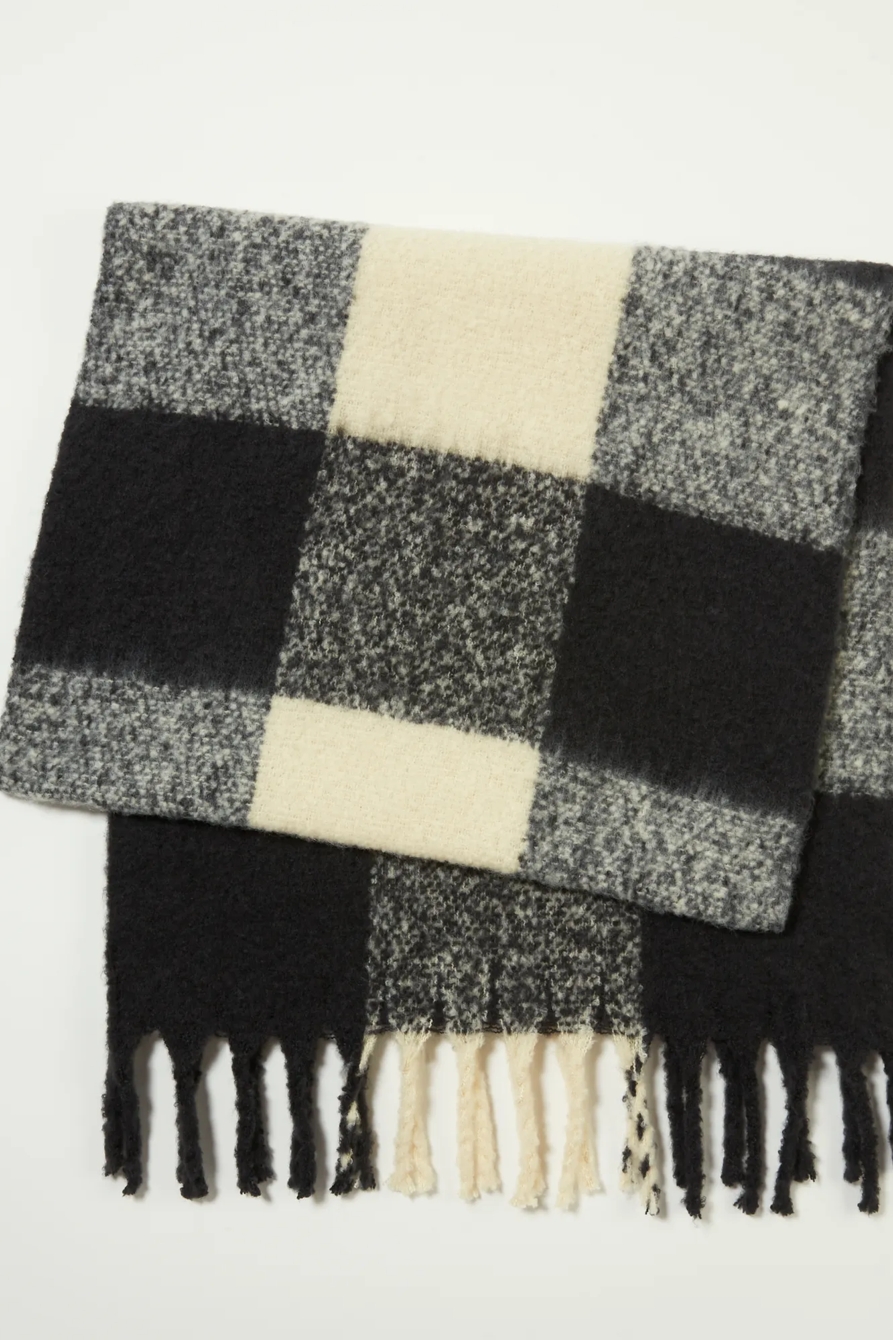 BUFFALO CHECK RECYLCED BLANKET SCARF, image 2