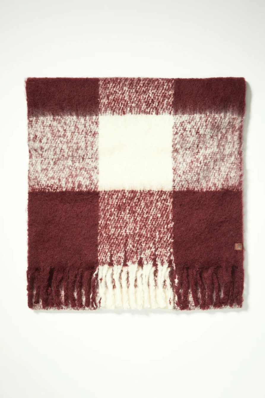 BUFFALO CHECK RECYLCED BLANKET SCARF, image 2