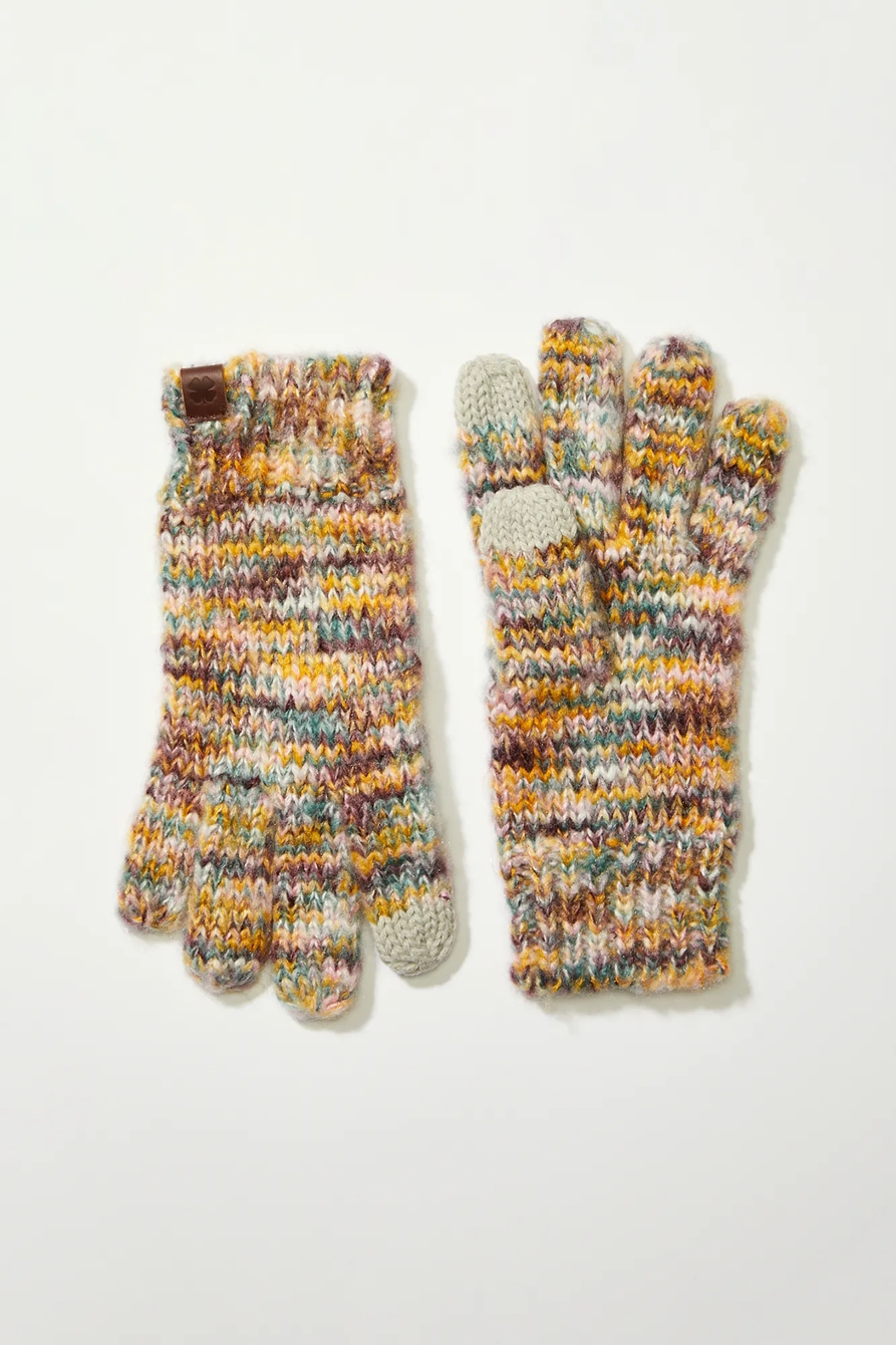 COZY MULTICOLOR KNIT GLOVES, image 1