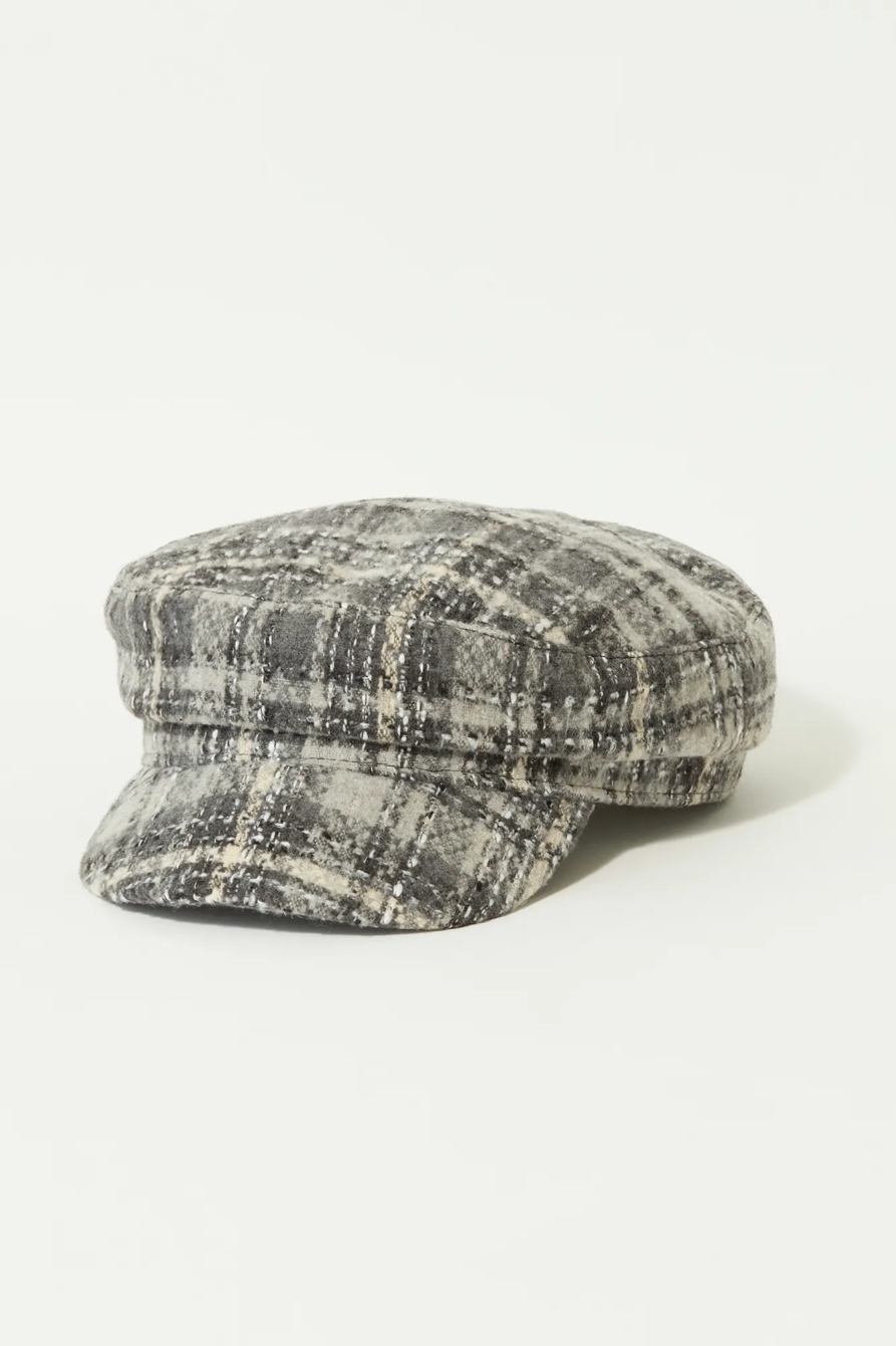 PLAID BAKER BOY HAT, image 1