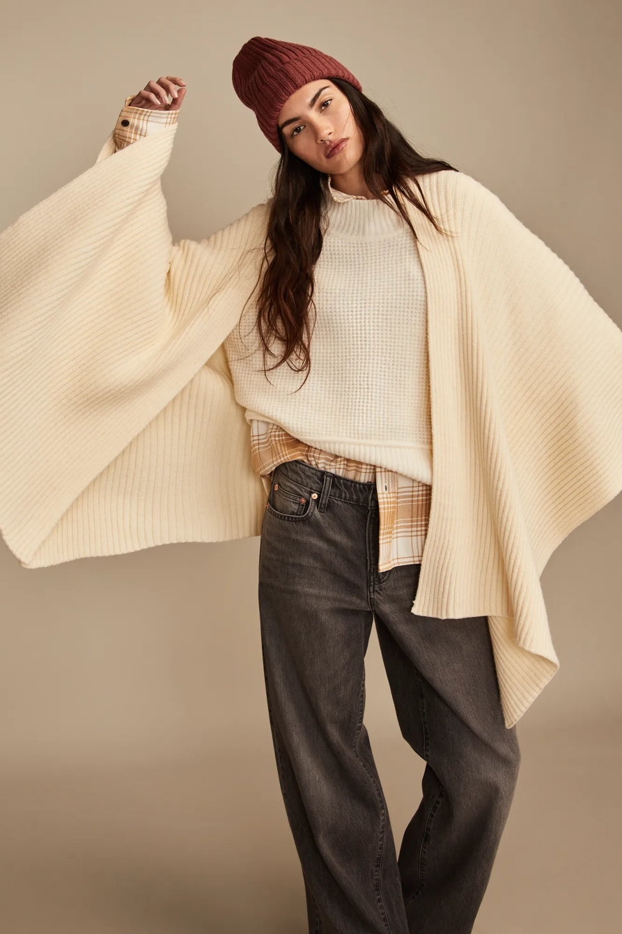 RIB OVERSIZED WRAP SCARF, image 2