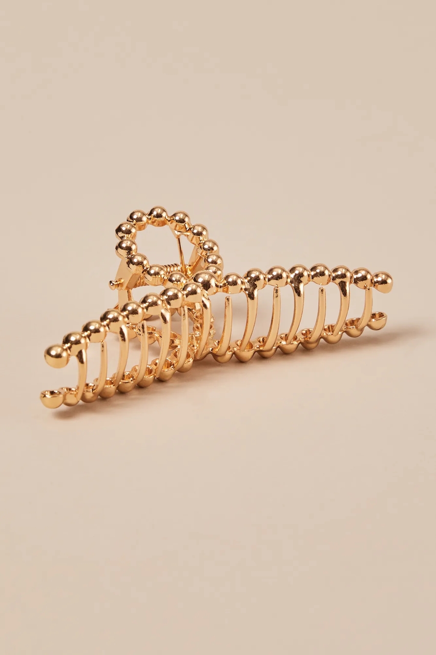 BEADED METAL CLAW CLIP, image 2