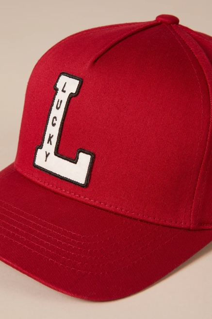 LUCKY VINTAGE EMBROIDERED BASEBALL CAP, image 3