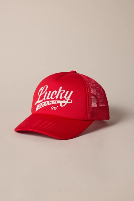 LUCKY PRINT TRUCKER HAT, image 1