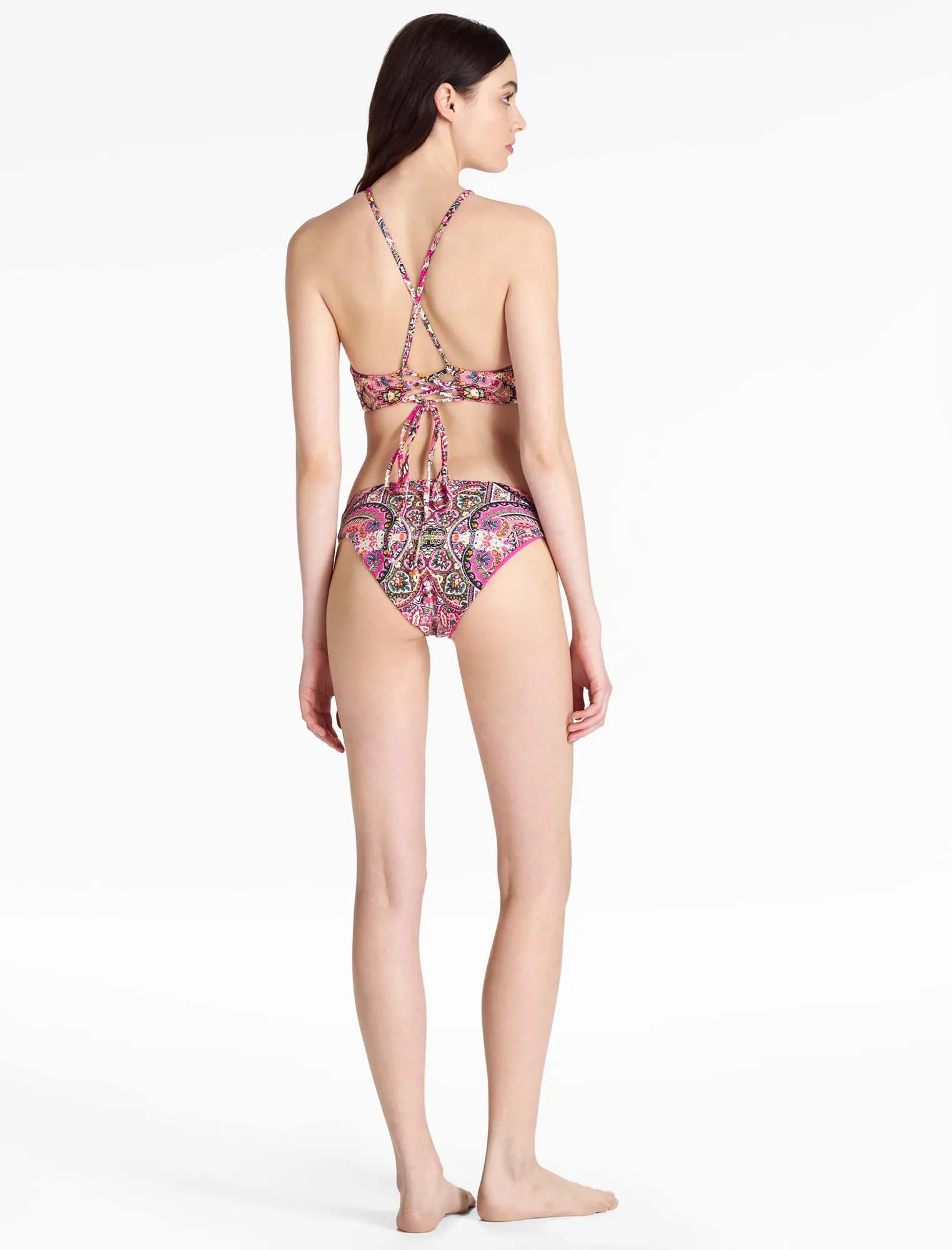 TAPESTRY REVERSIBLE HIGH NECK BIKINI TOP, image 5
