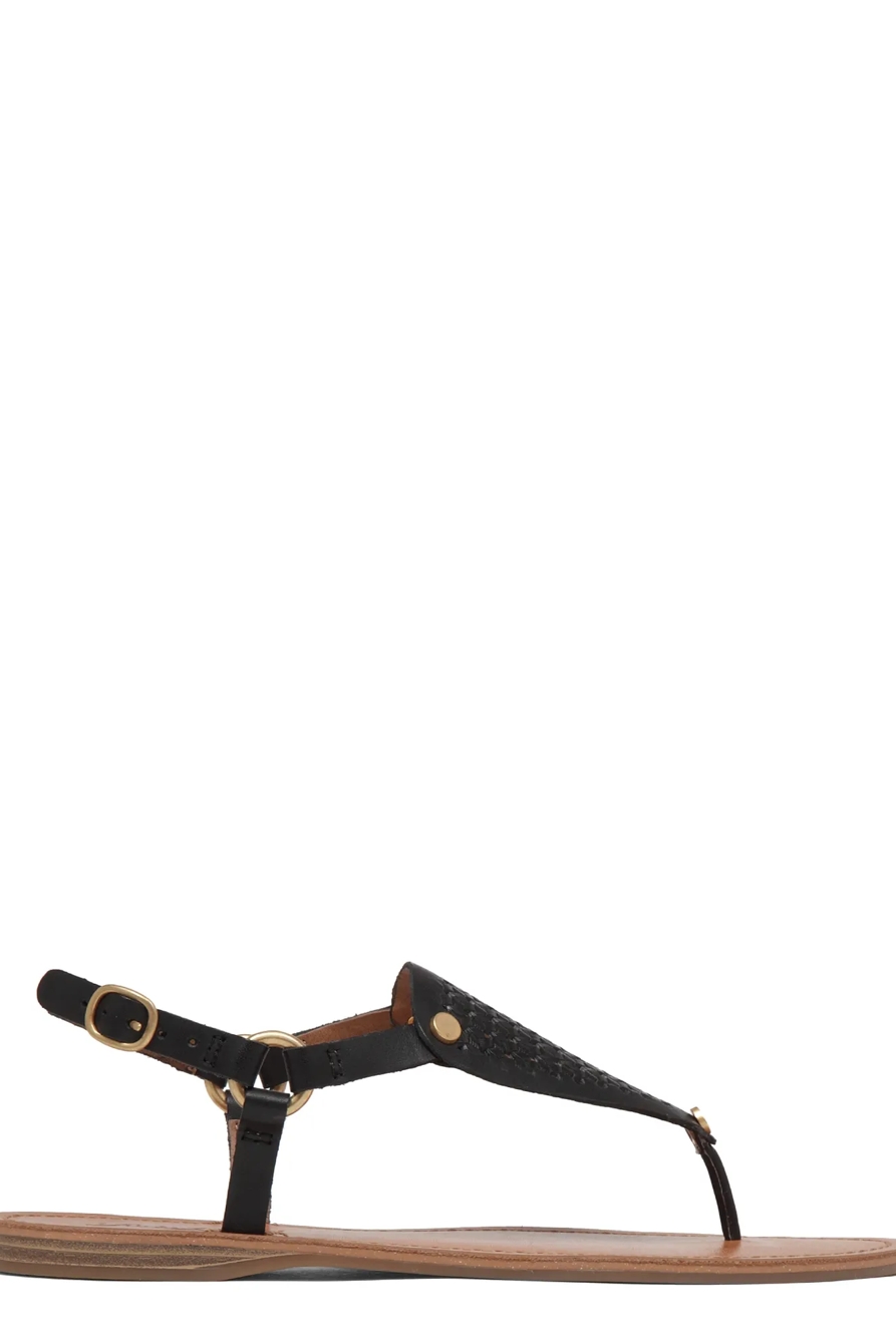 ABELL LEATHER FLAT SANDAL, image 3