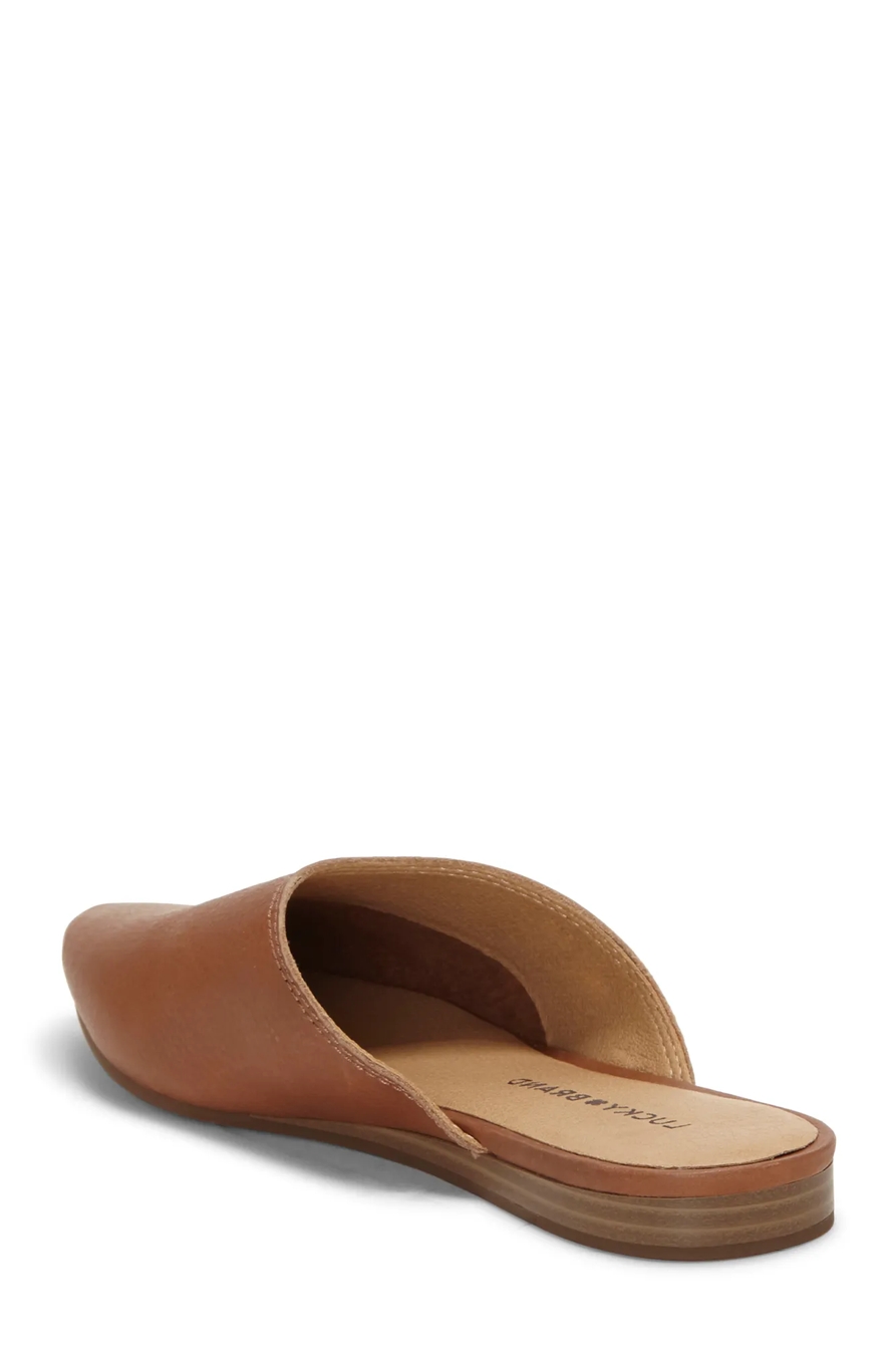 BAREISHA LEATHER FLAT SLIDES, image 5