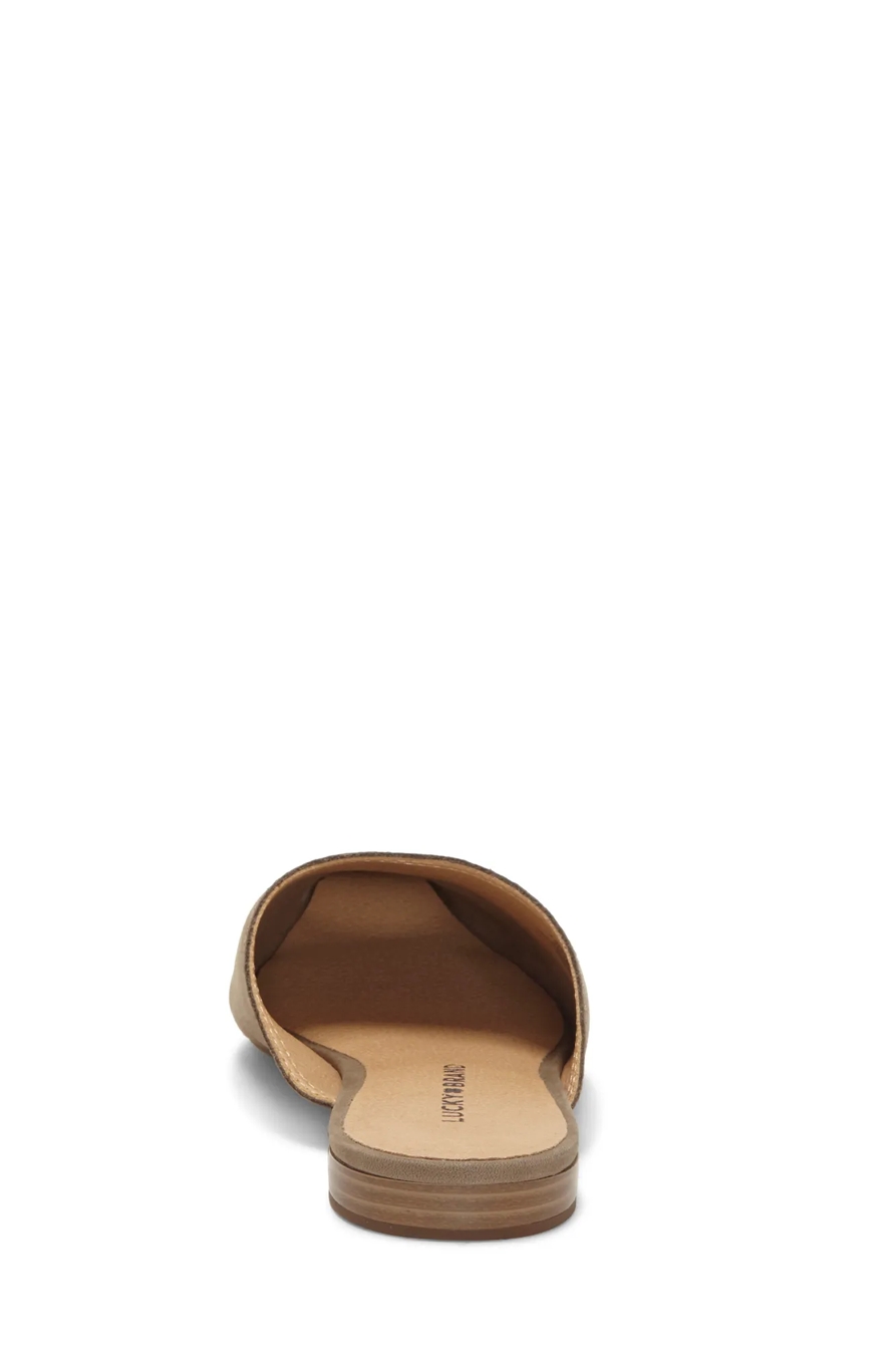 BAREISHA LEATHER FLAT SLIDES, image 4
