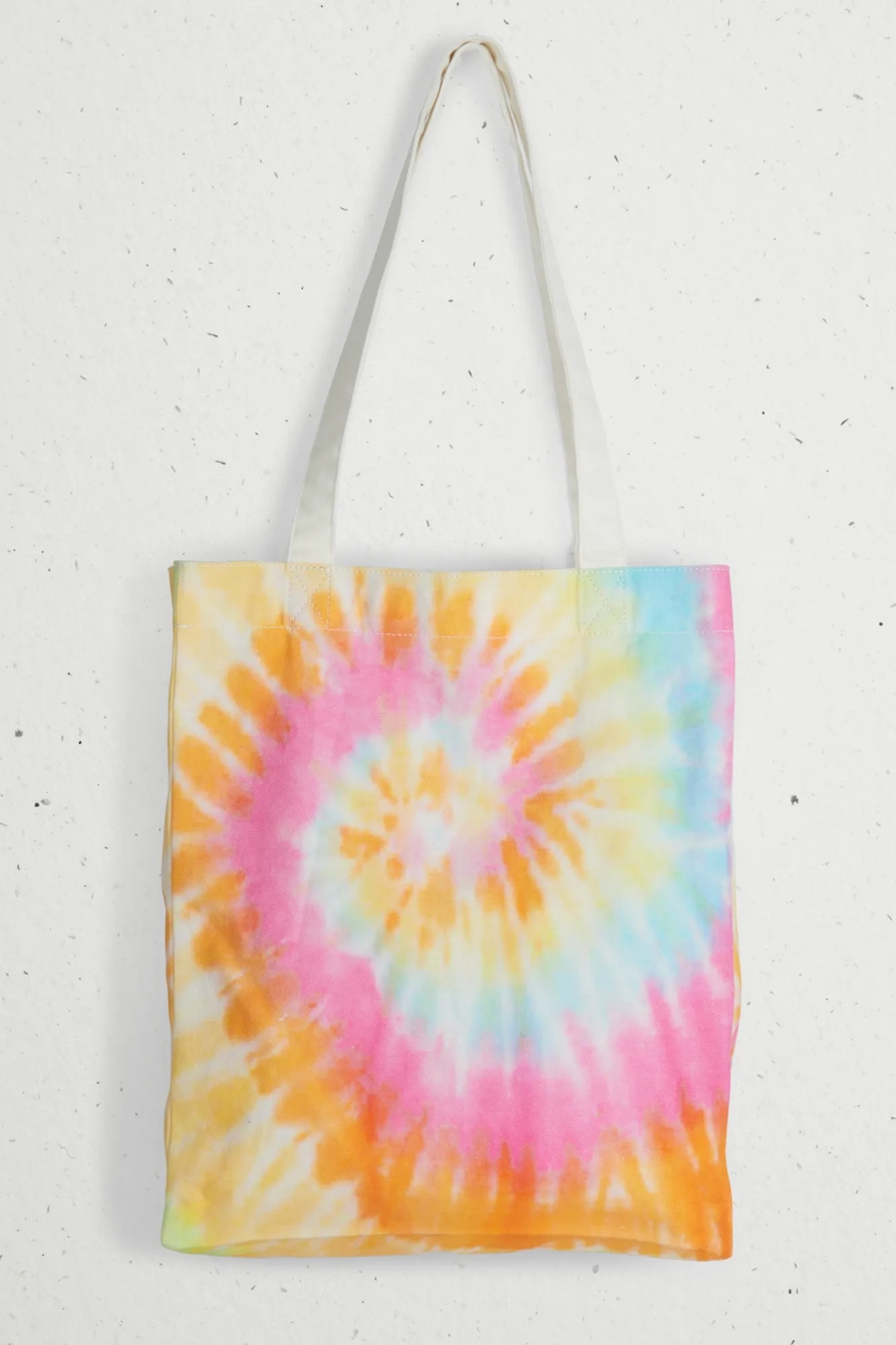 TIE DYE BORN LUCKY PRIDE TOTE, image 3
