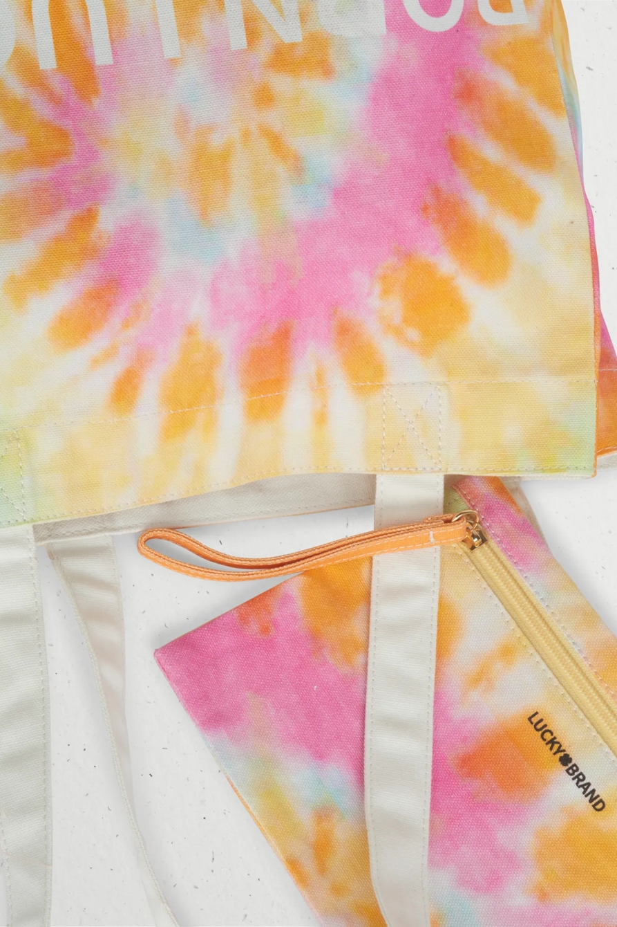 TIE DYE BORN LUCKY PRIDE TOTE, image 4